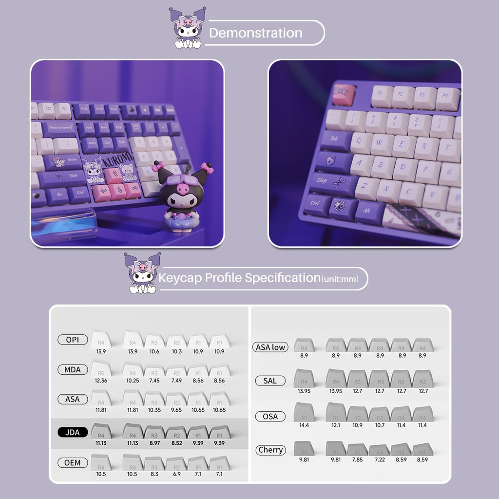 Kuromi Keycap Set