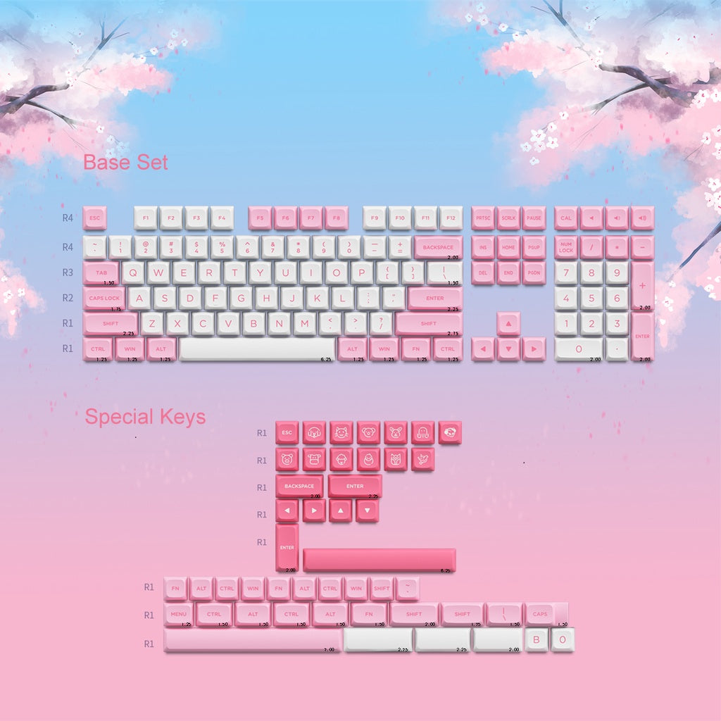 Prunus Lannesiana Keycap Set (155-Key)