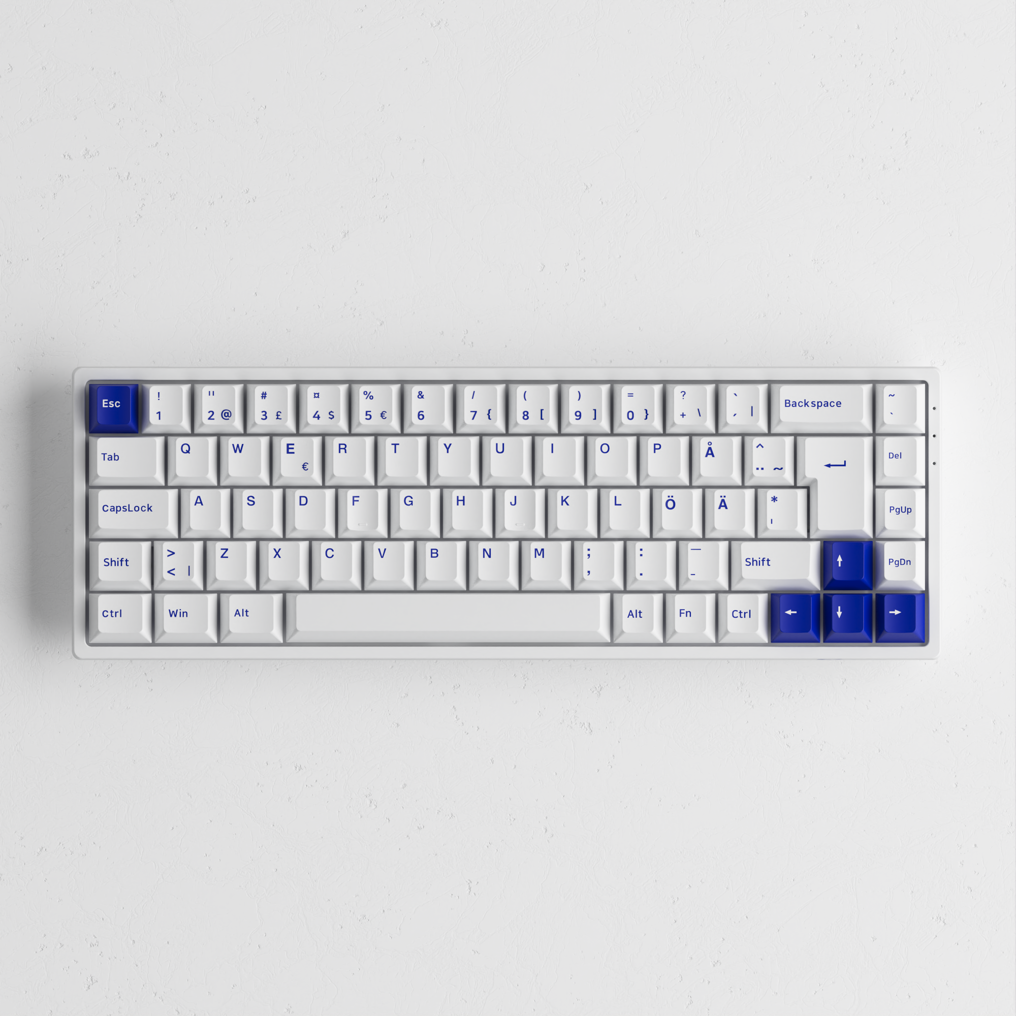 Blue on White 3068B Plus ISO DE/Nordic Keyboard 