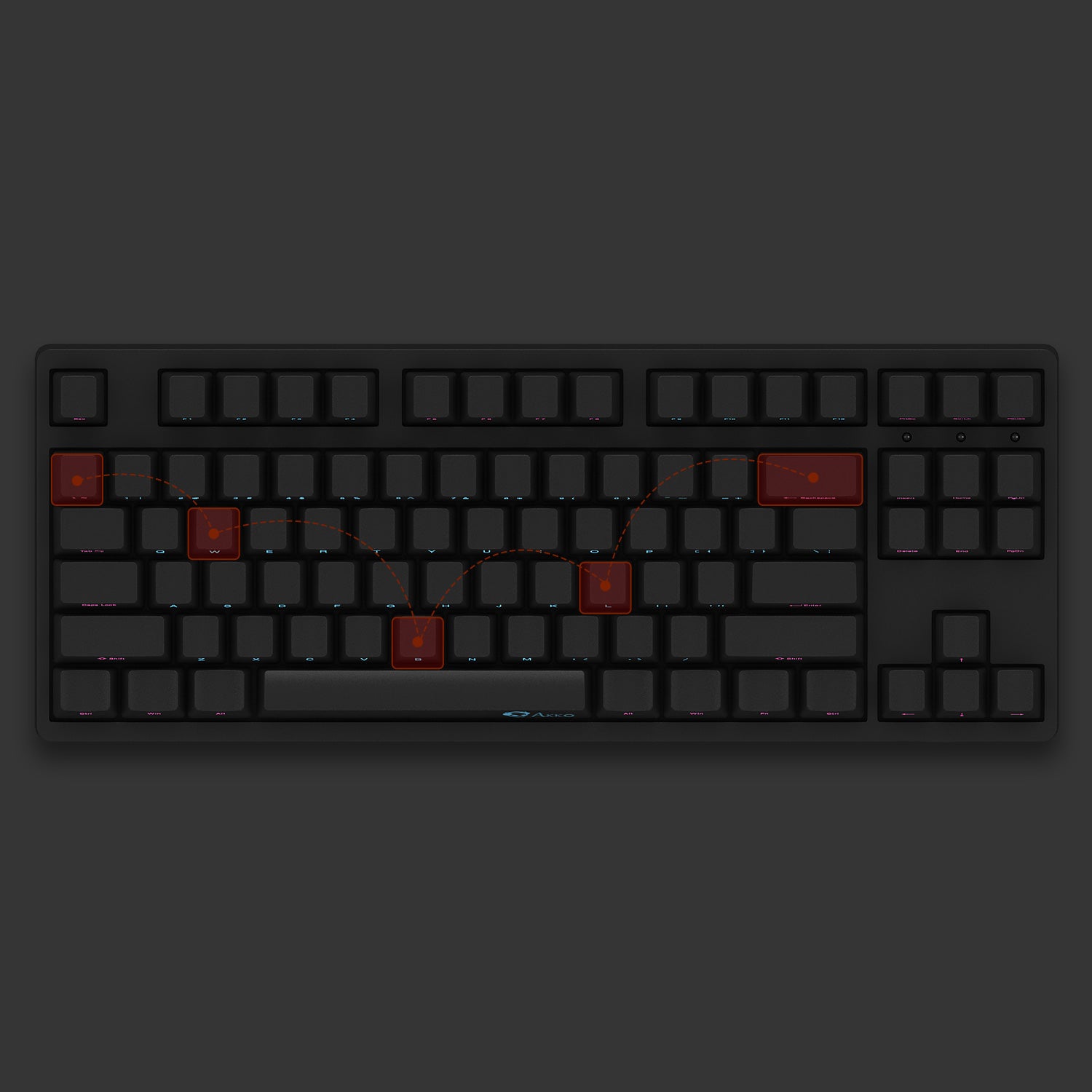 midnight 3087sp wired mechanical keyboard n-key rollover