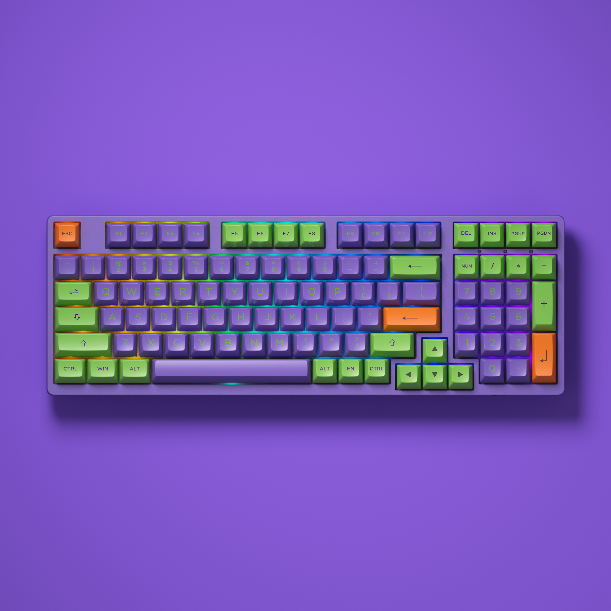 EVA-01 Themed Keycap Set (158-key)