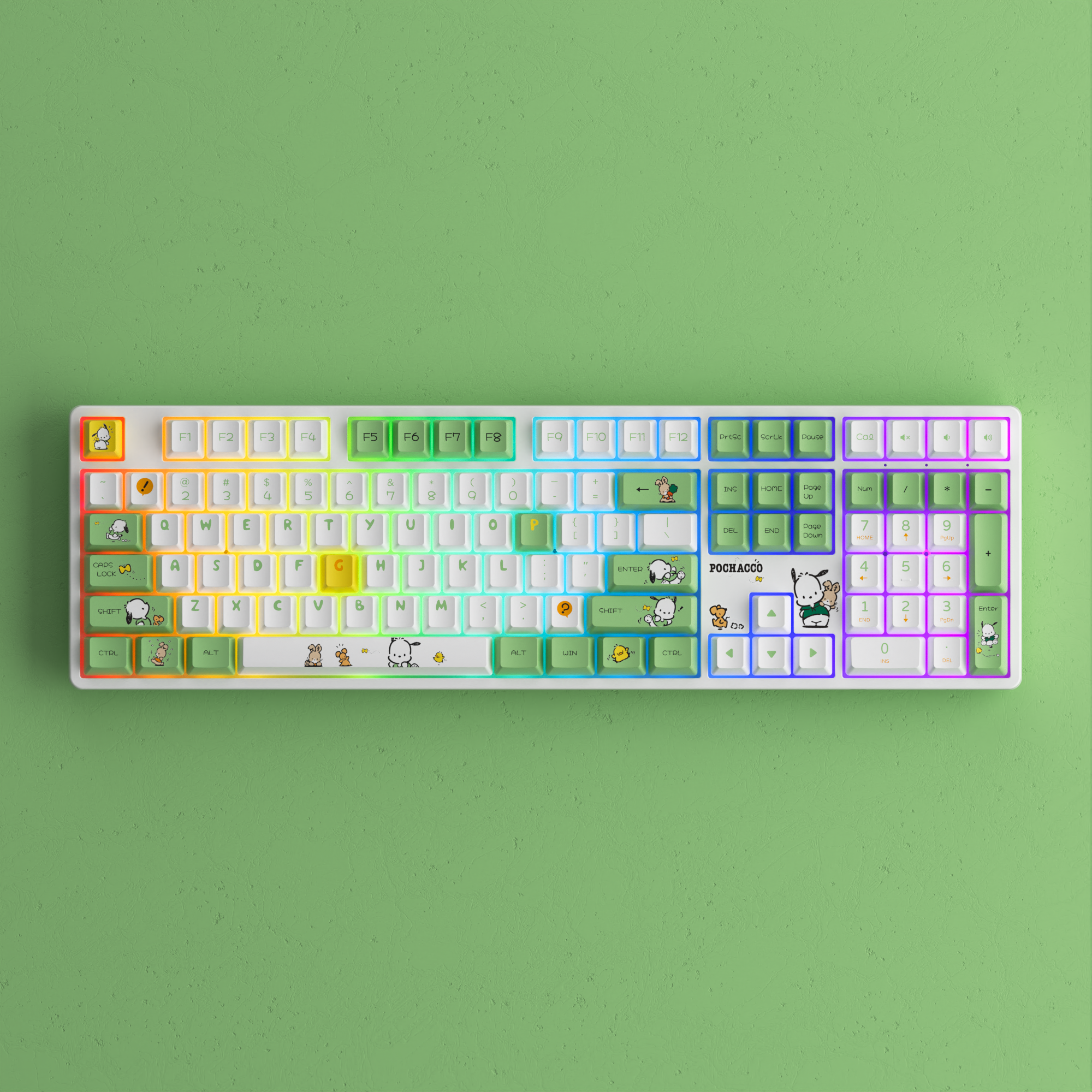 Pochacco Green 5108B Plus Keyboard 