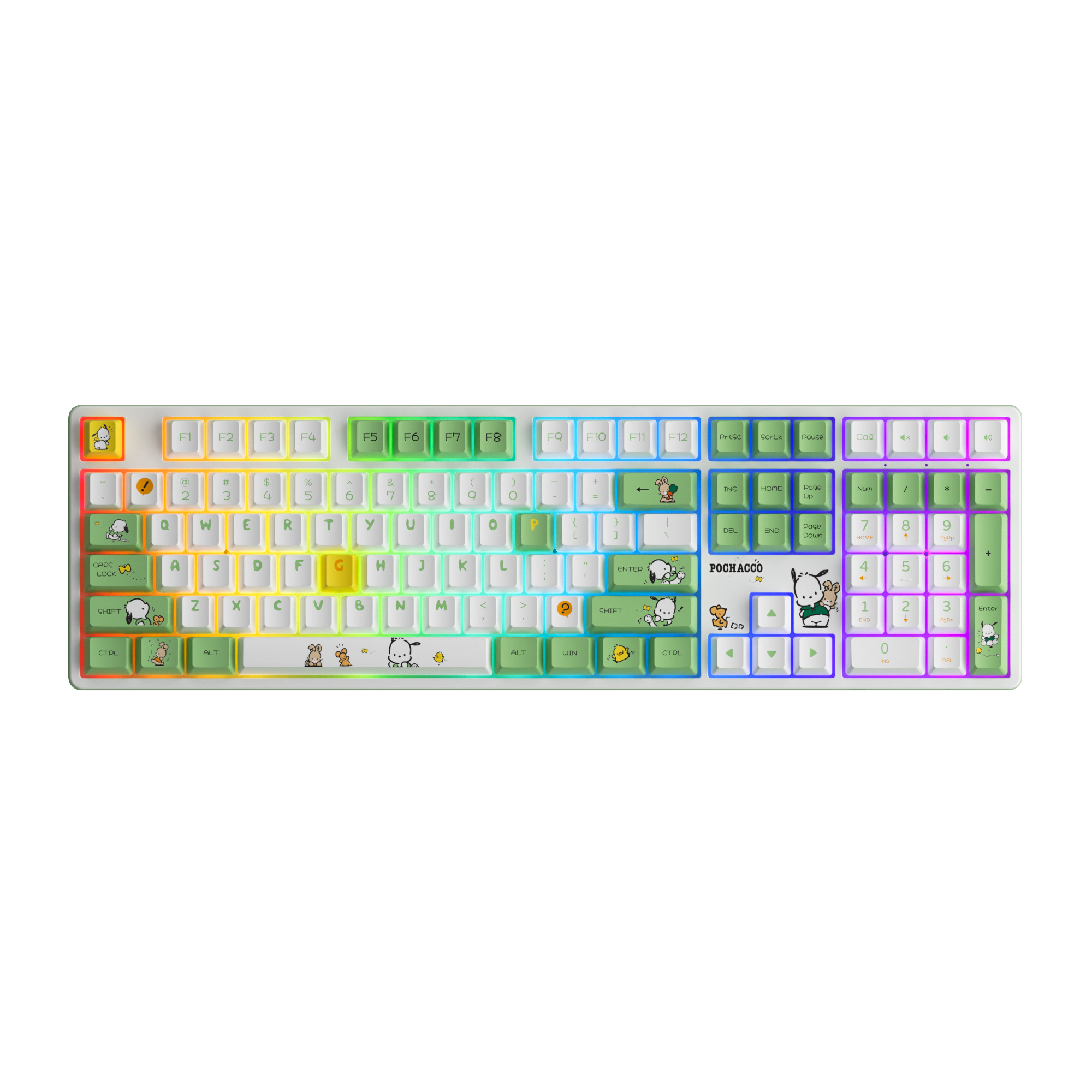 Pochacco Green 5108B Plus Keyboard with rgb