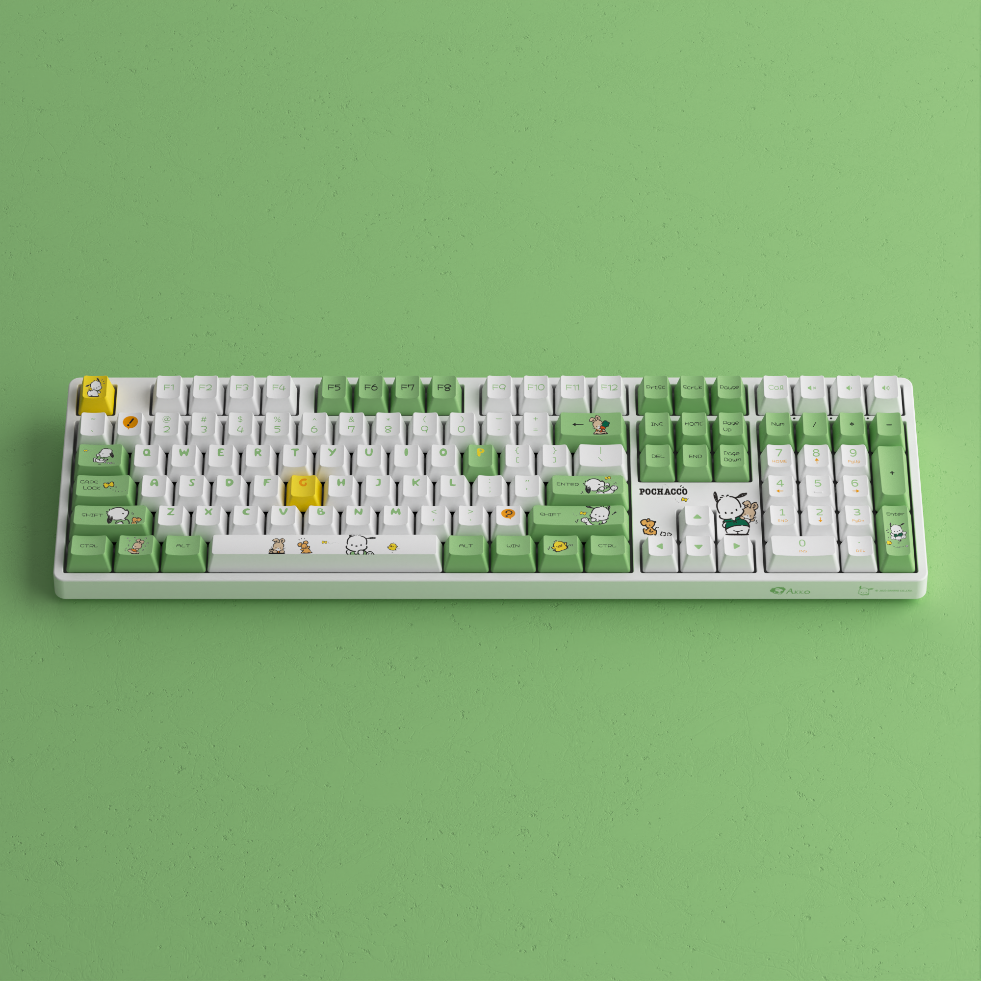 Pochacco Green 5108B Plus Keyboard with green background