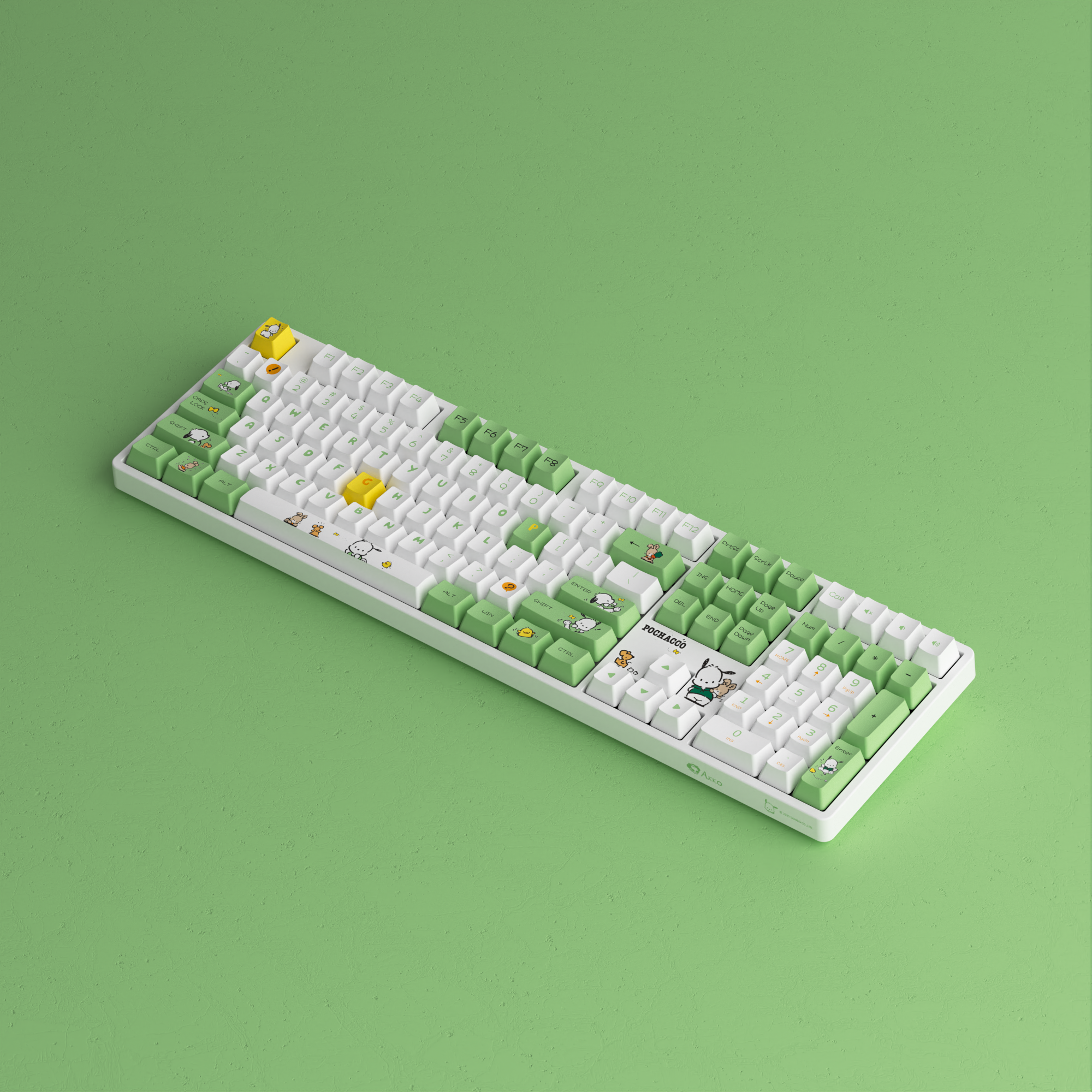 Pochacco Green 5108B Plus Keyboard side details