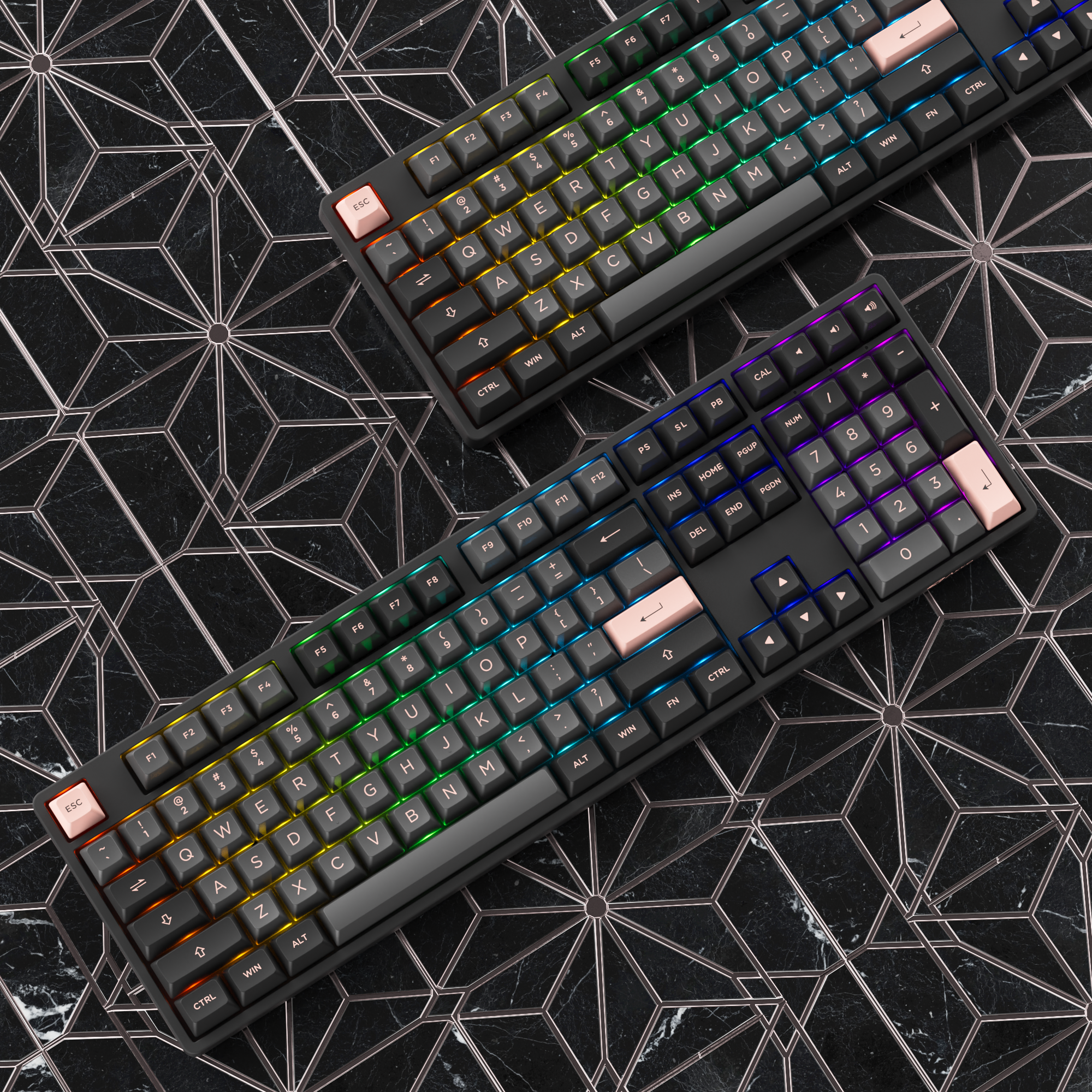 Black & Pink Keycap-Set (158-Key)