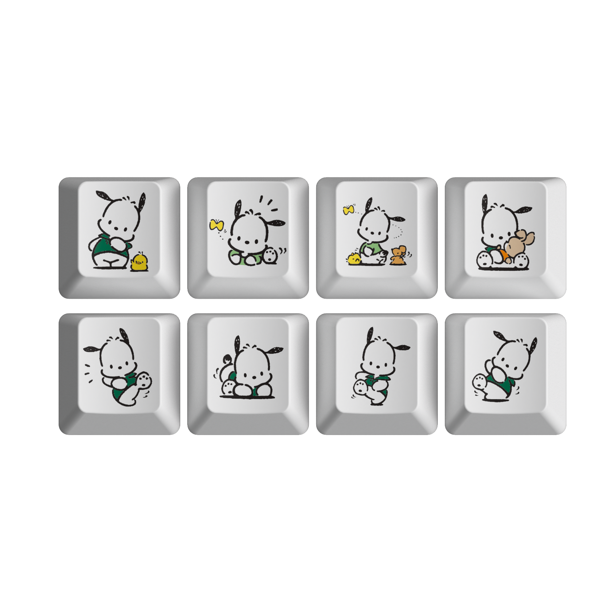 Pochacco Green 5108B Plus Keyboard cute pbt keycaps