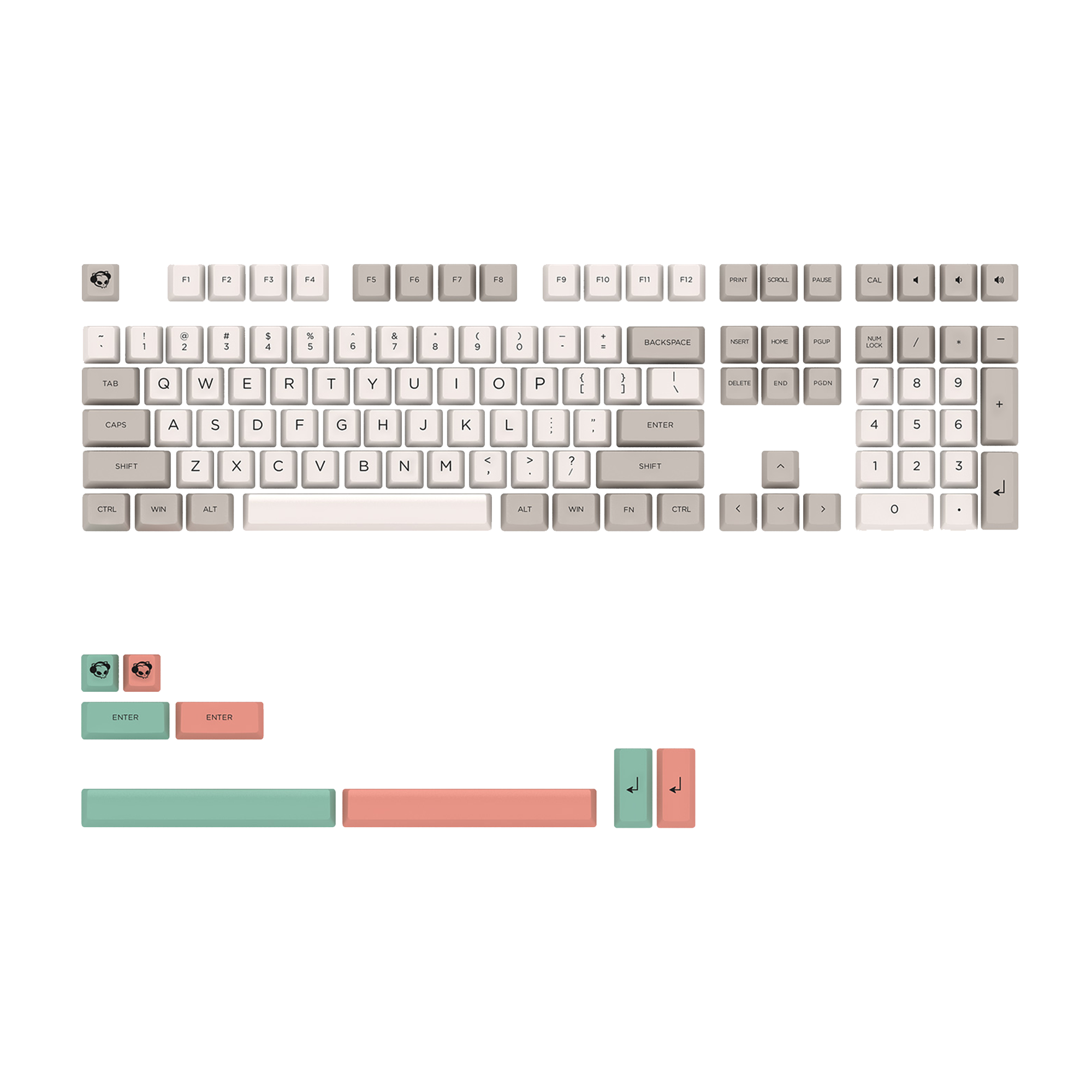 9009 Dye-Sub Keycap Set(116-Key)