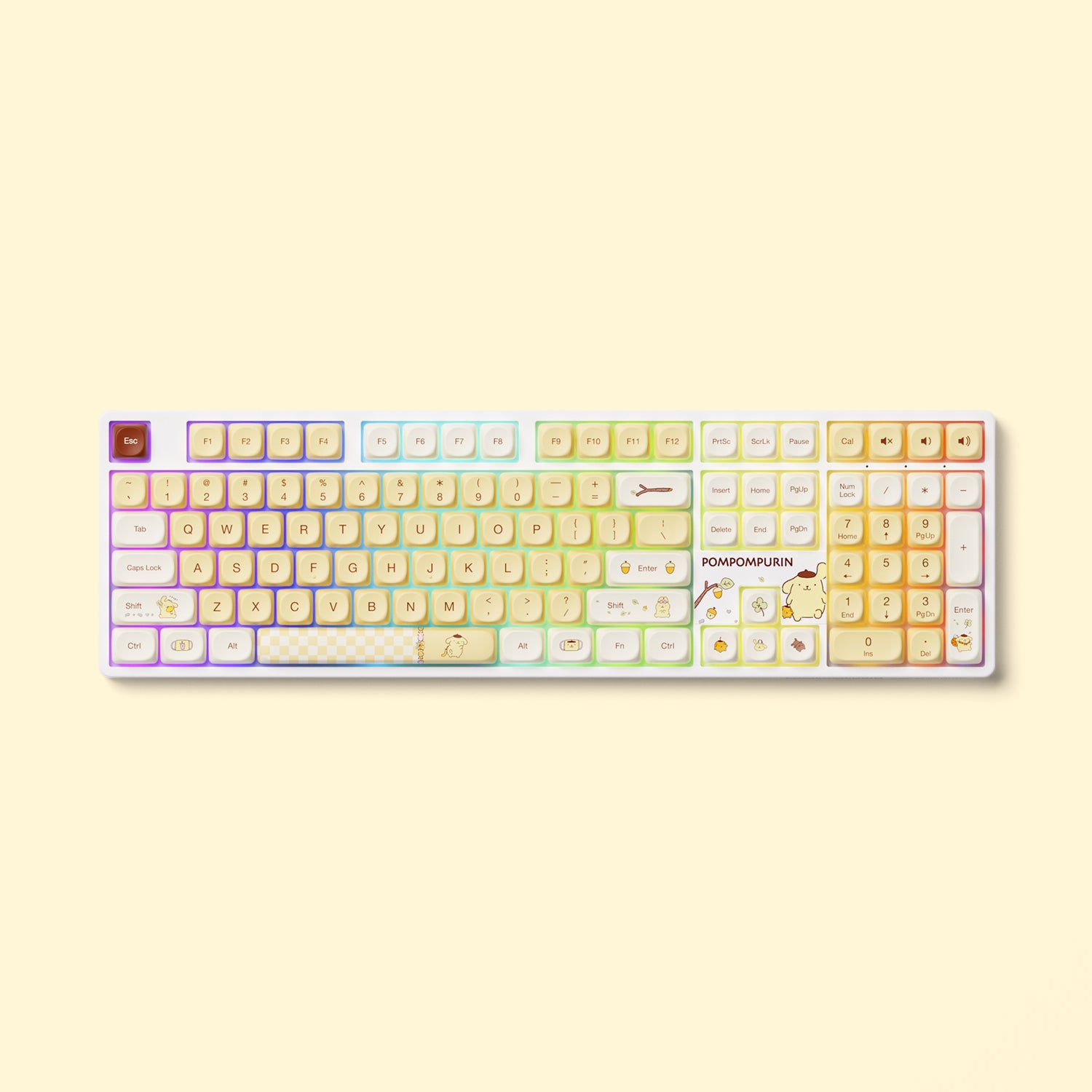 Pompompurin 5108B plus 100 percent mechanical keyboard rgb