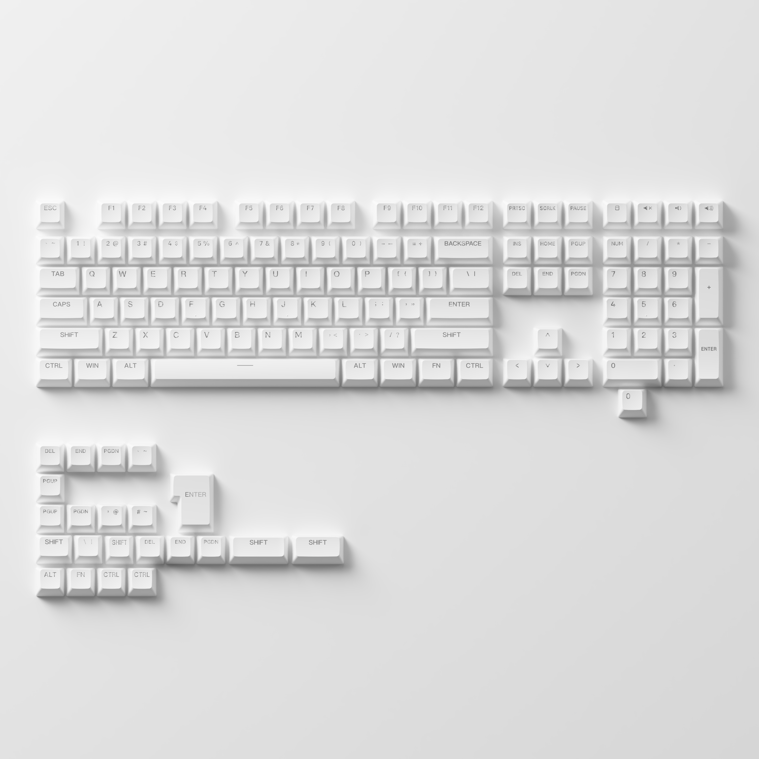 ASA Shine-Through Keycap Set (131-Key)