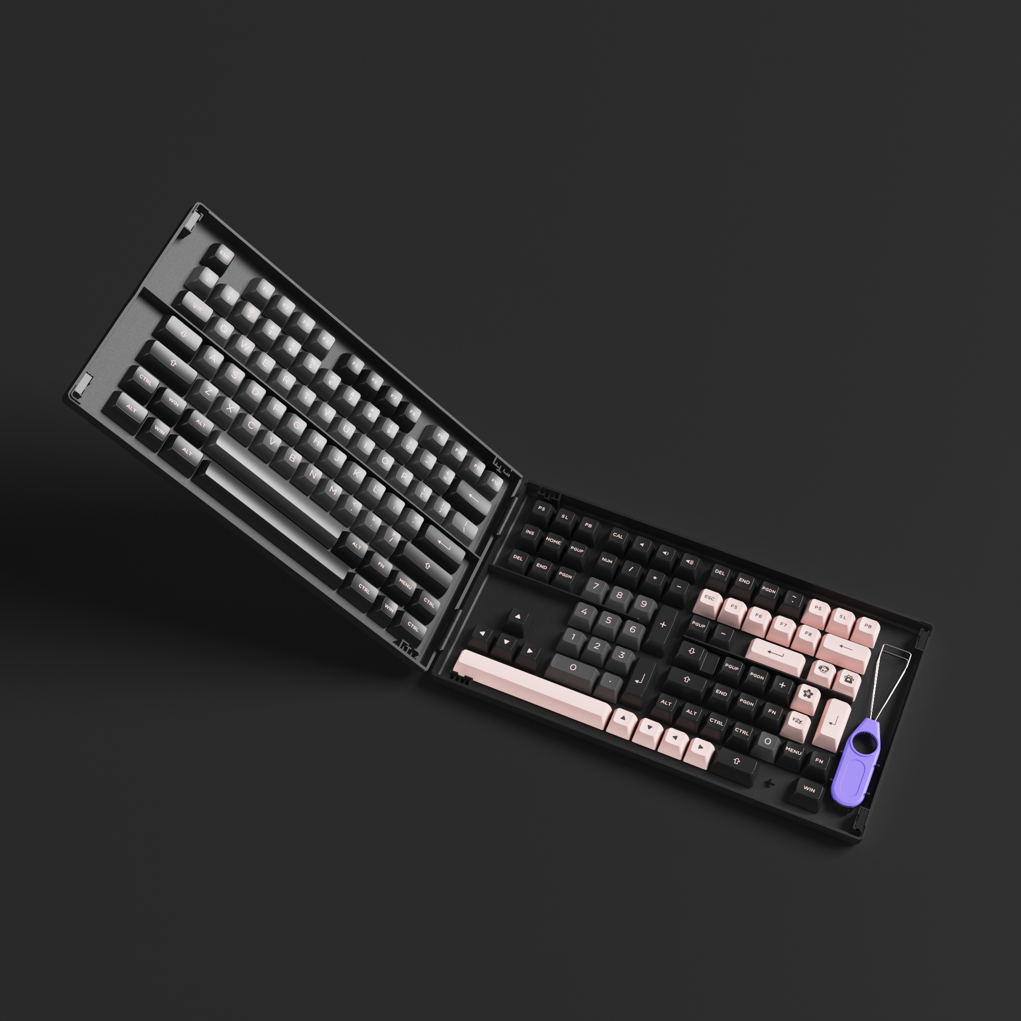 Black & Pink Keycap-Set (158-Key)