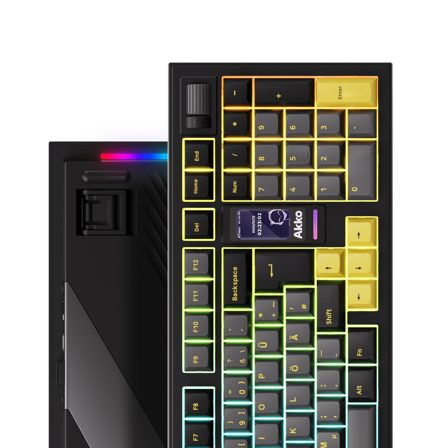 5098B Mechanical Keyboard with Screen Black Gold ISO