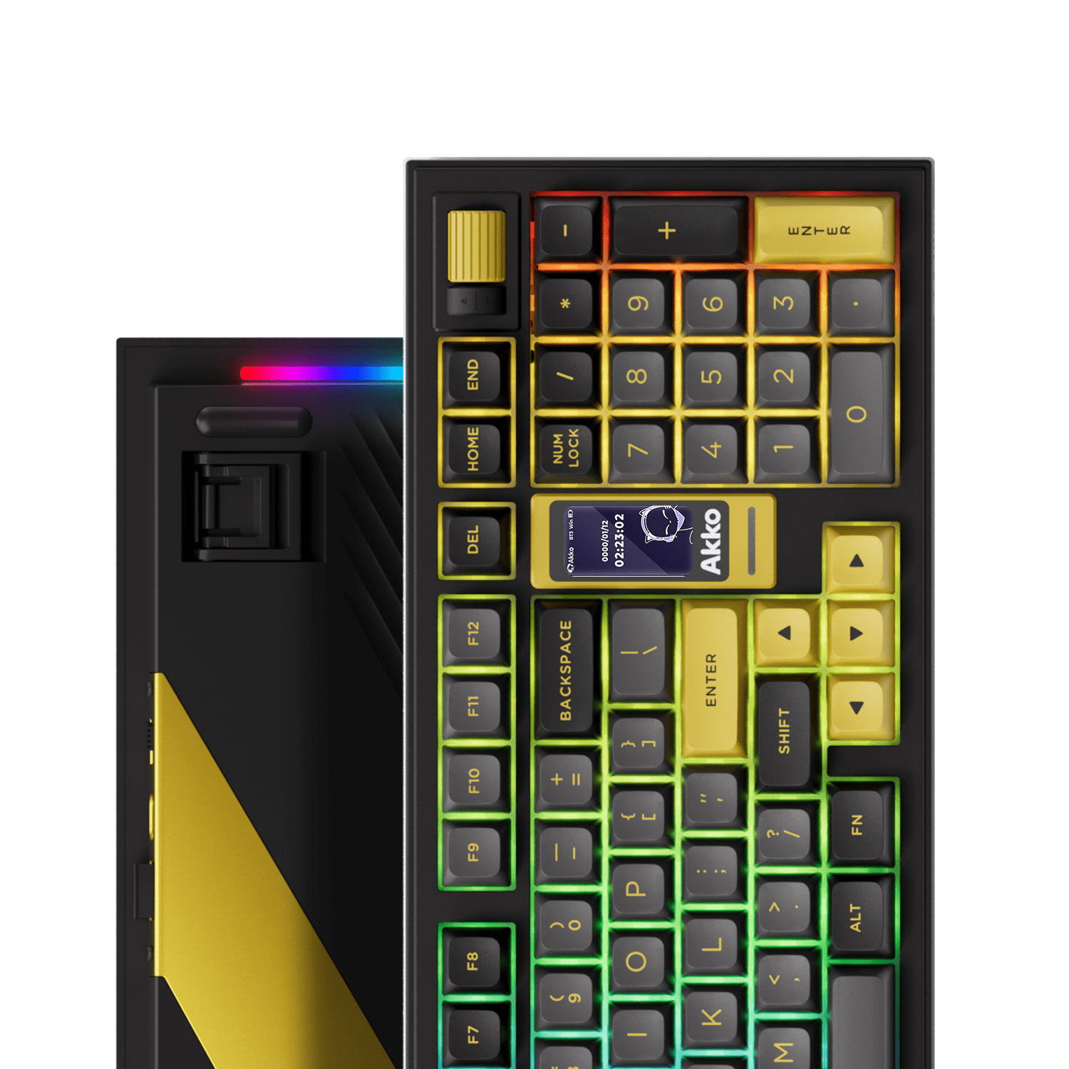 5098B Mechanical Keyboard with Screen Black Gold ANSI