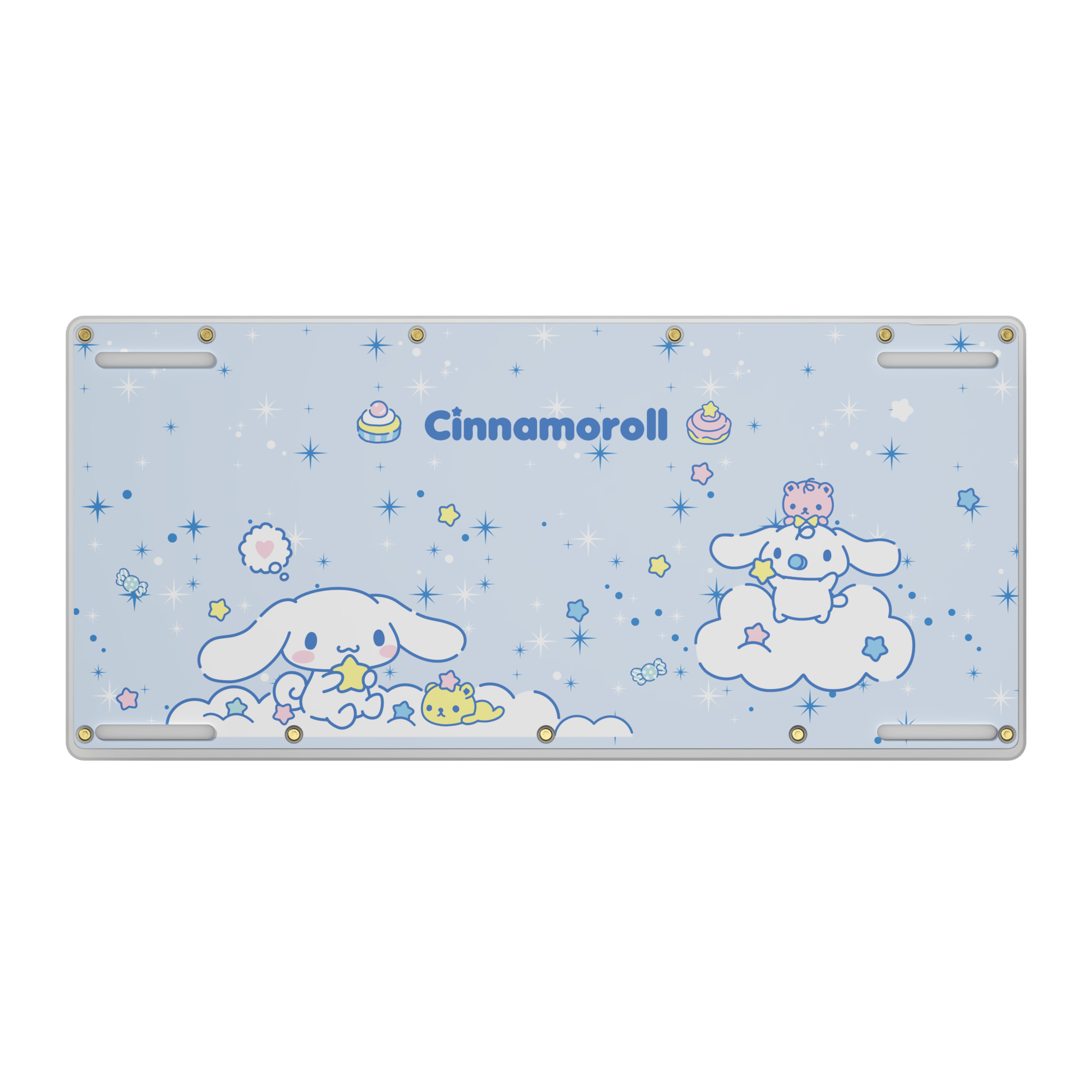 painted bottom case for akko cinnamoroll acr top 75b keyboard