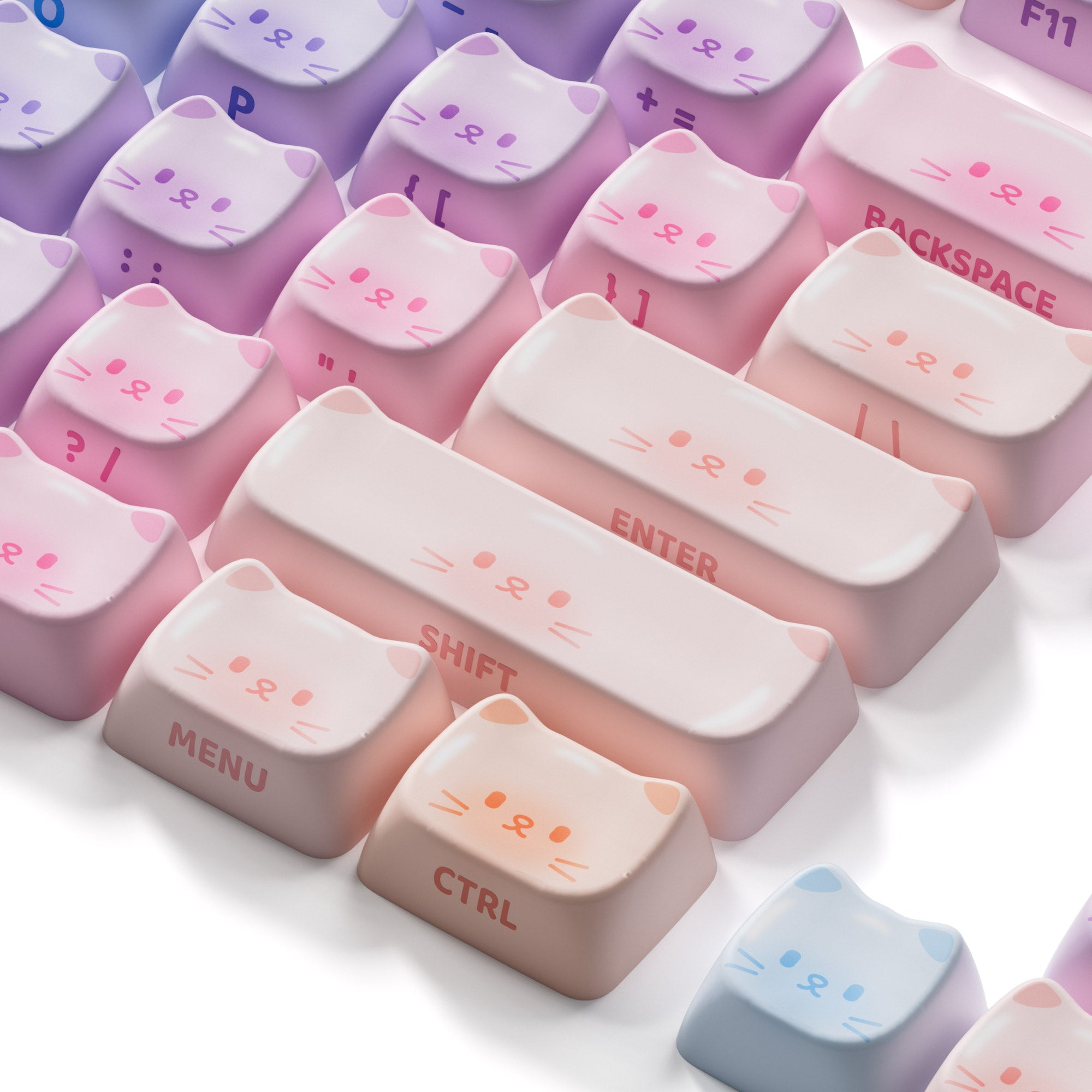 Colorful Cats Keycap Set (142-key)