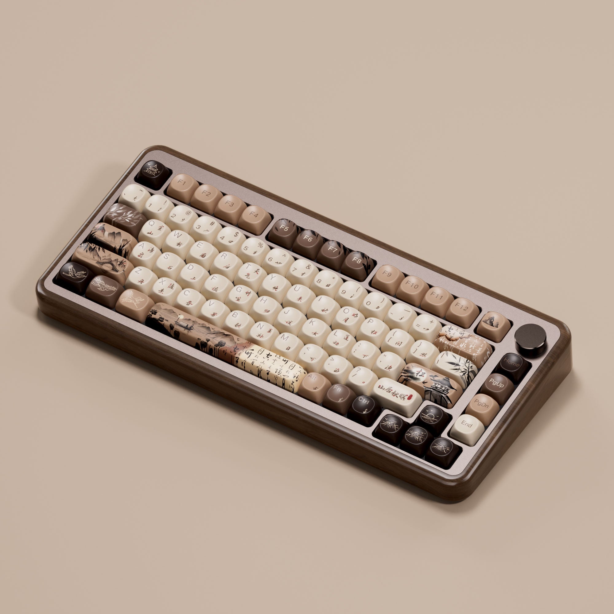 MU02 Wooden Keyboard Mountain Seclusion side details