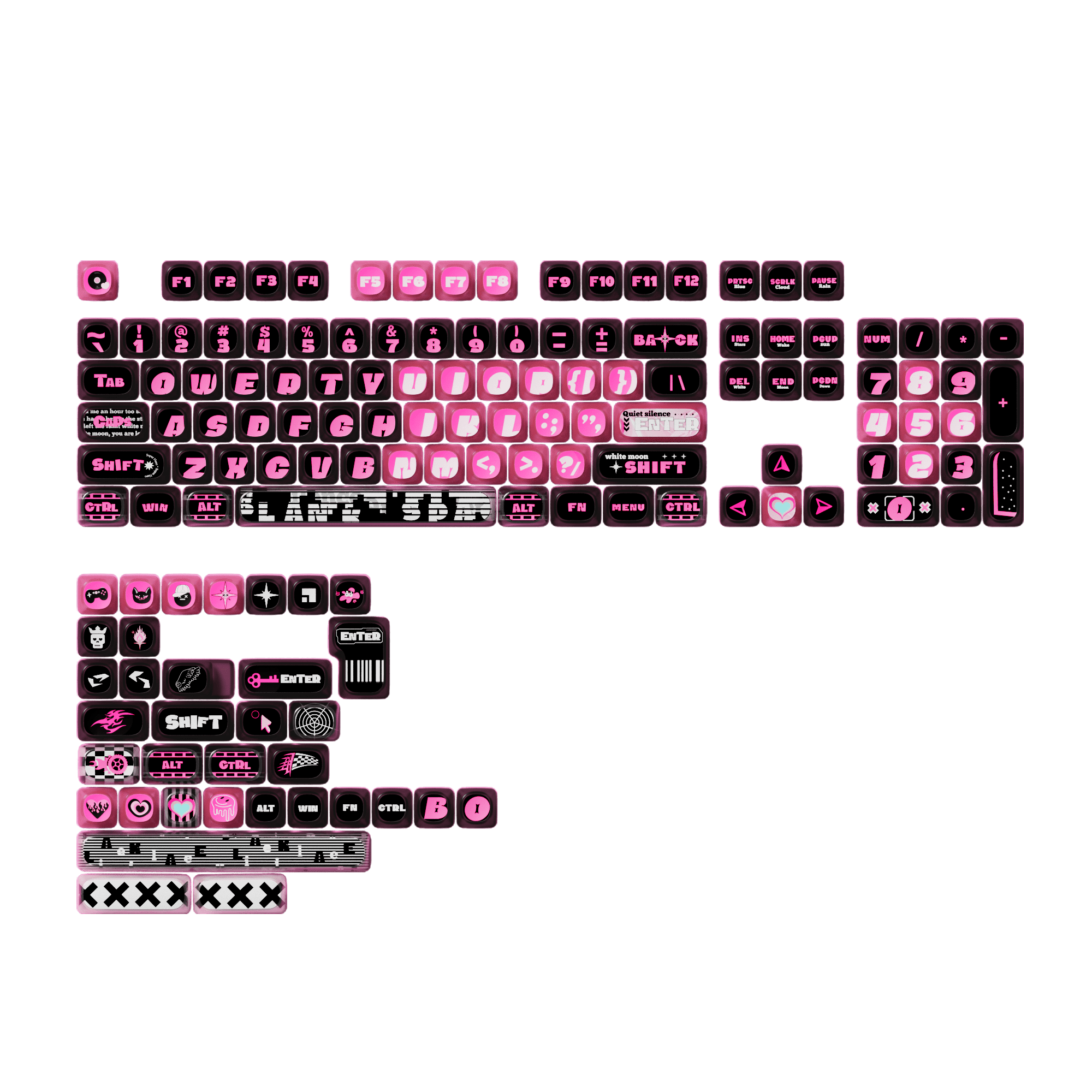 Pink Phantom Keycap Set (139-key)