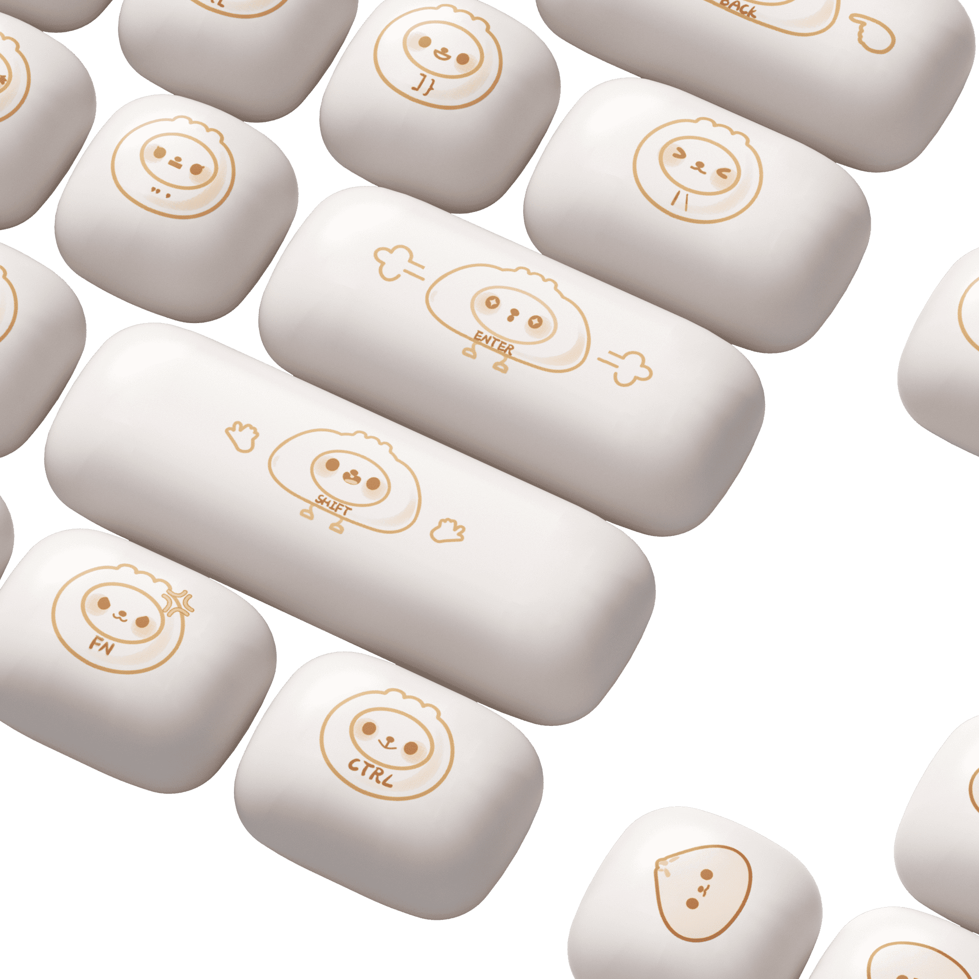 Steamed Buns Keycap Set (144-key)