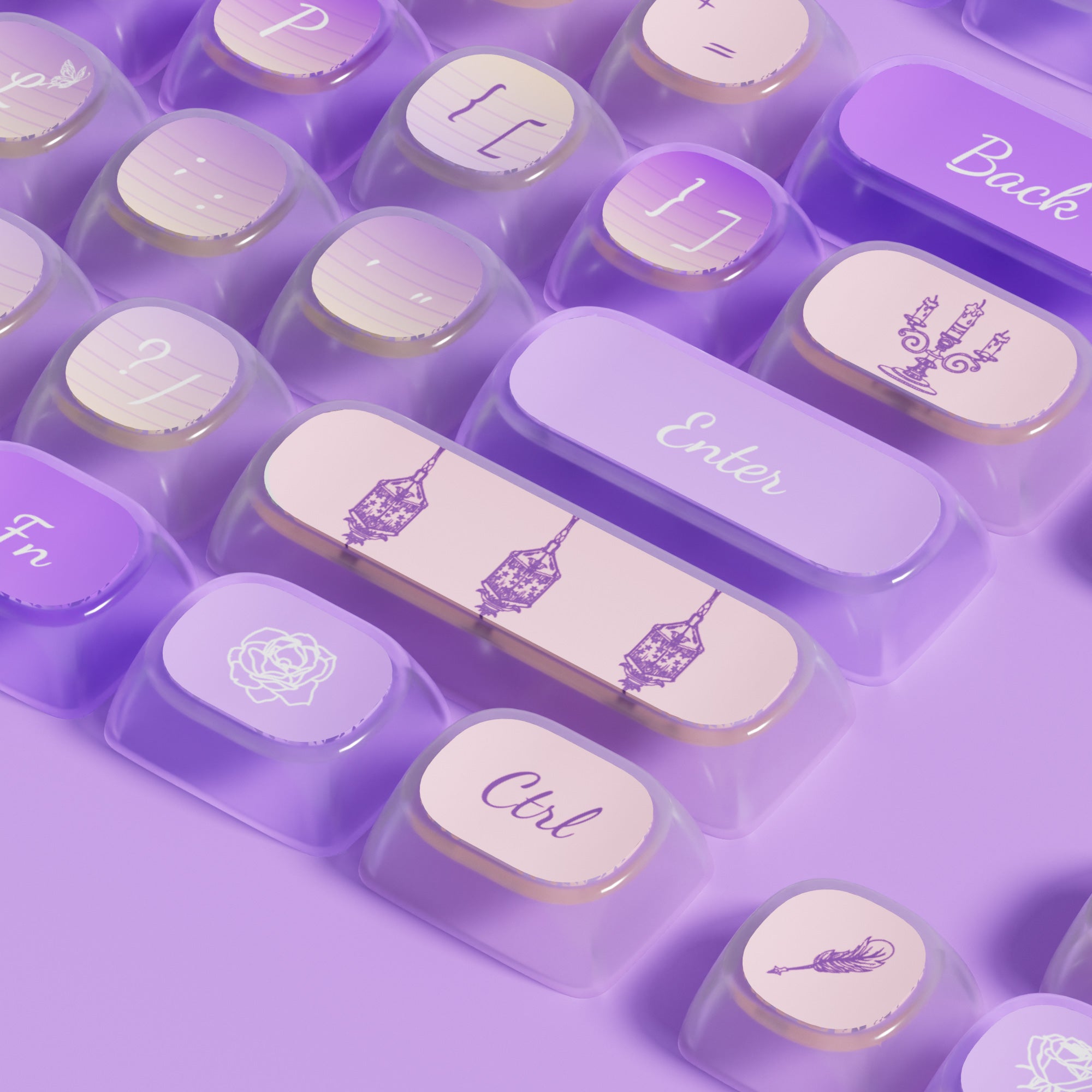 Swan Sonata Pudding Keycap Set (140-key)