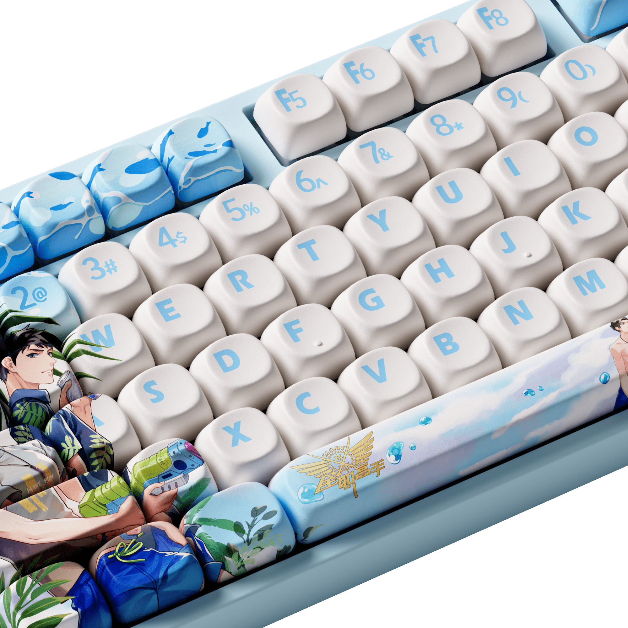 Team Blue Rain 5108B Plus Mechanical Keyboard Keycap Details