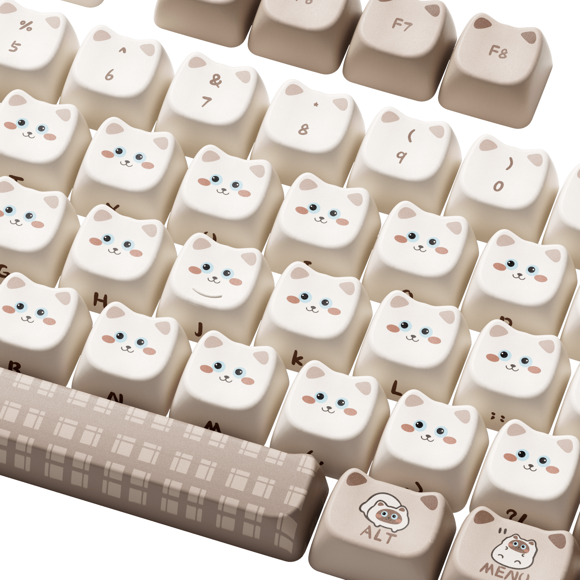 Siamese Cat Keycap Set (142-key)