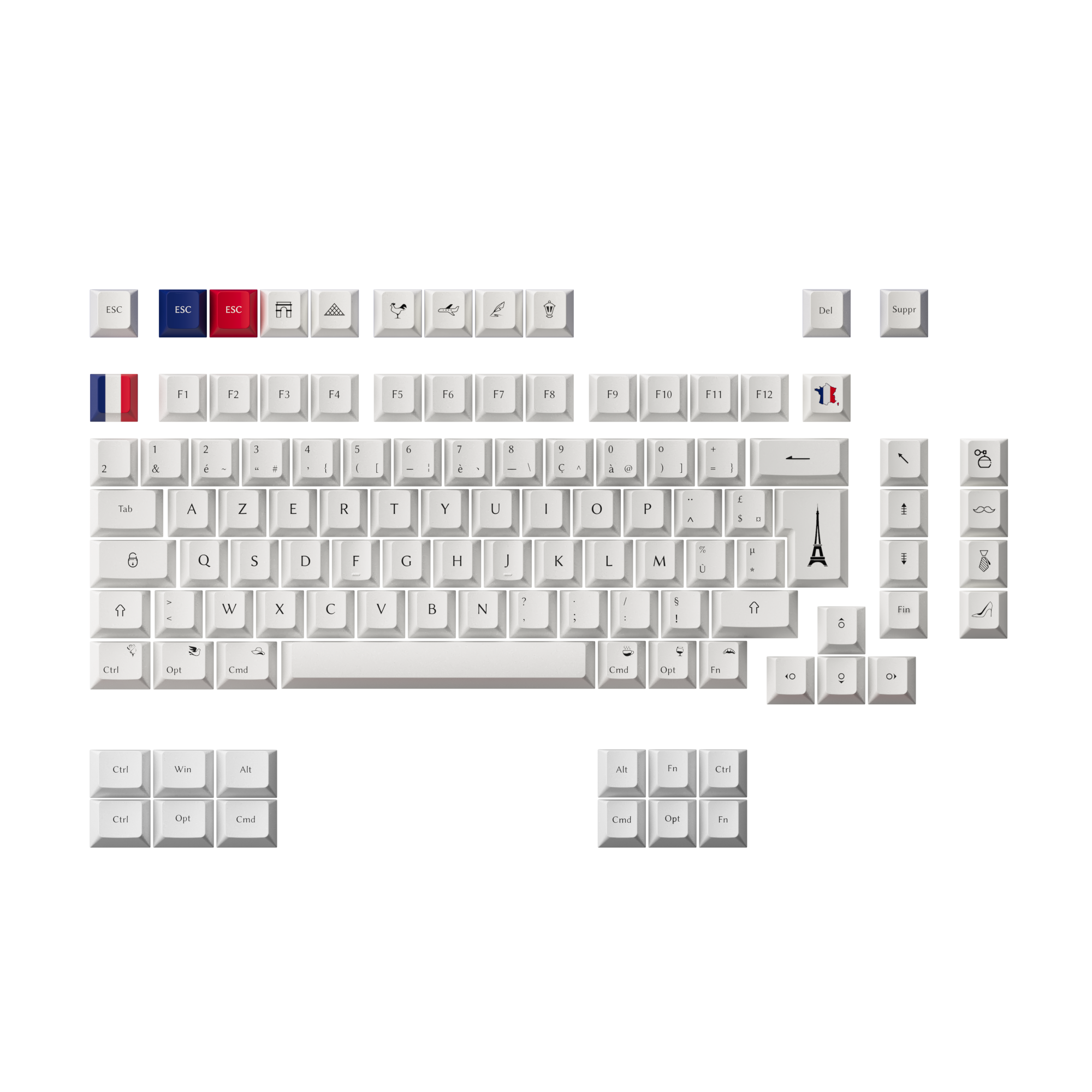 BOW ISO FR AZERTY Keycap Set (110-key)