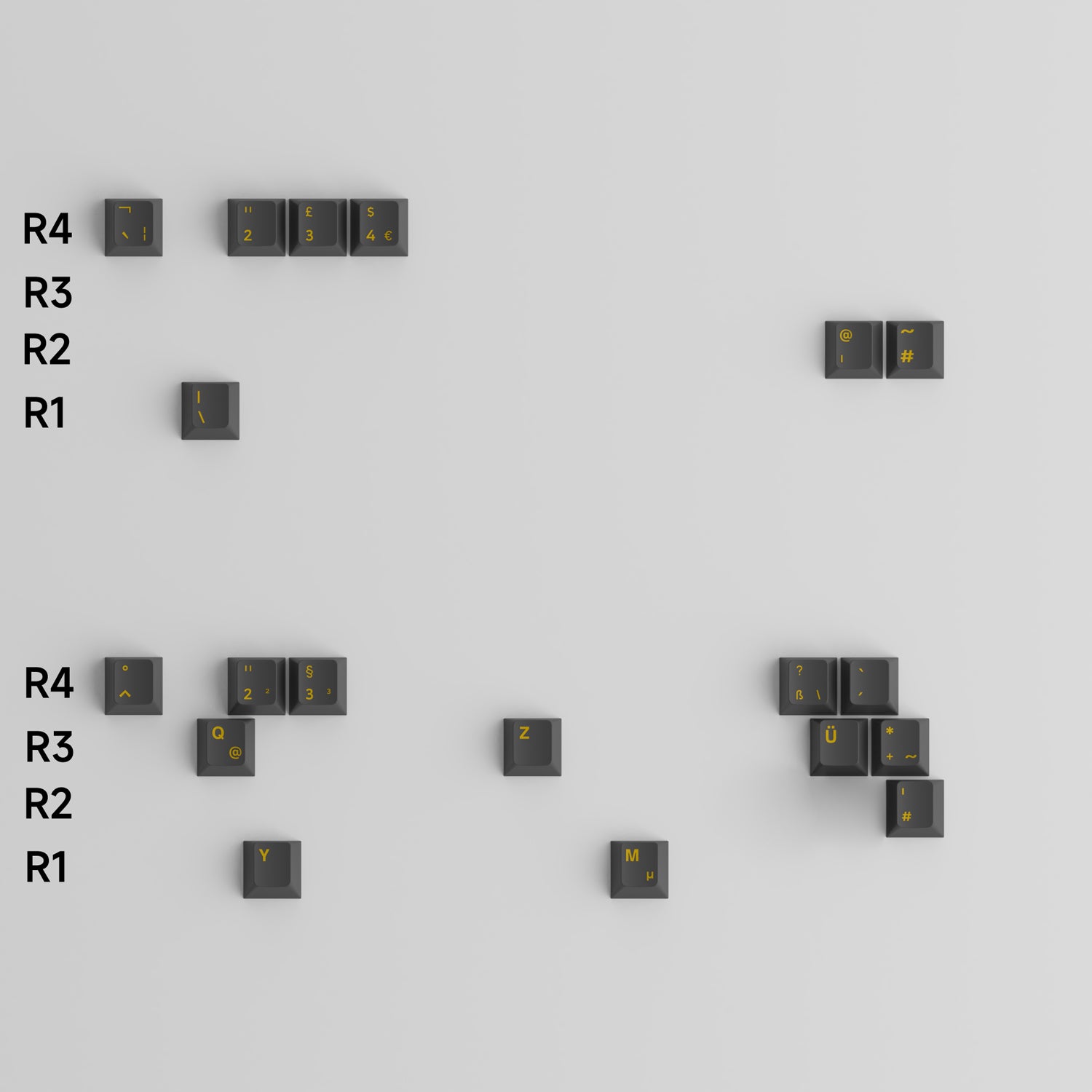 ISO-DE Extra Keycap Set (21-Key)