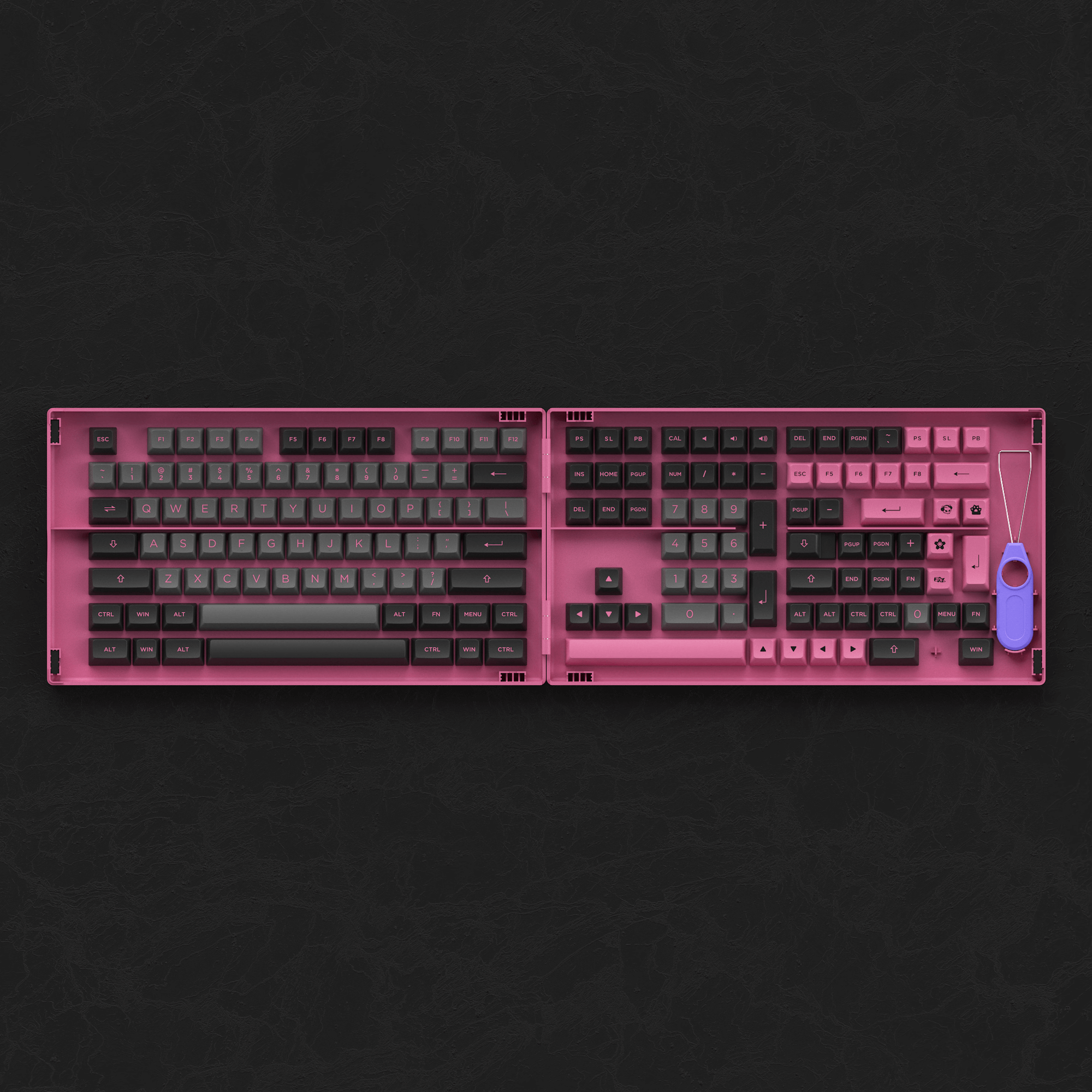 Black & Rose Keycap Set(197-Key)