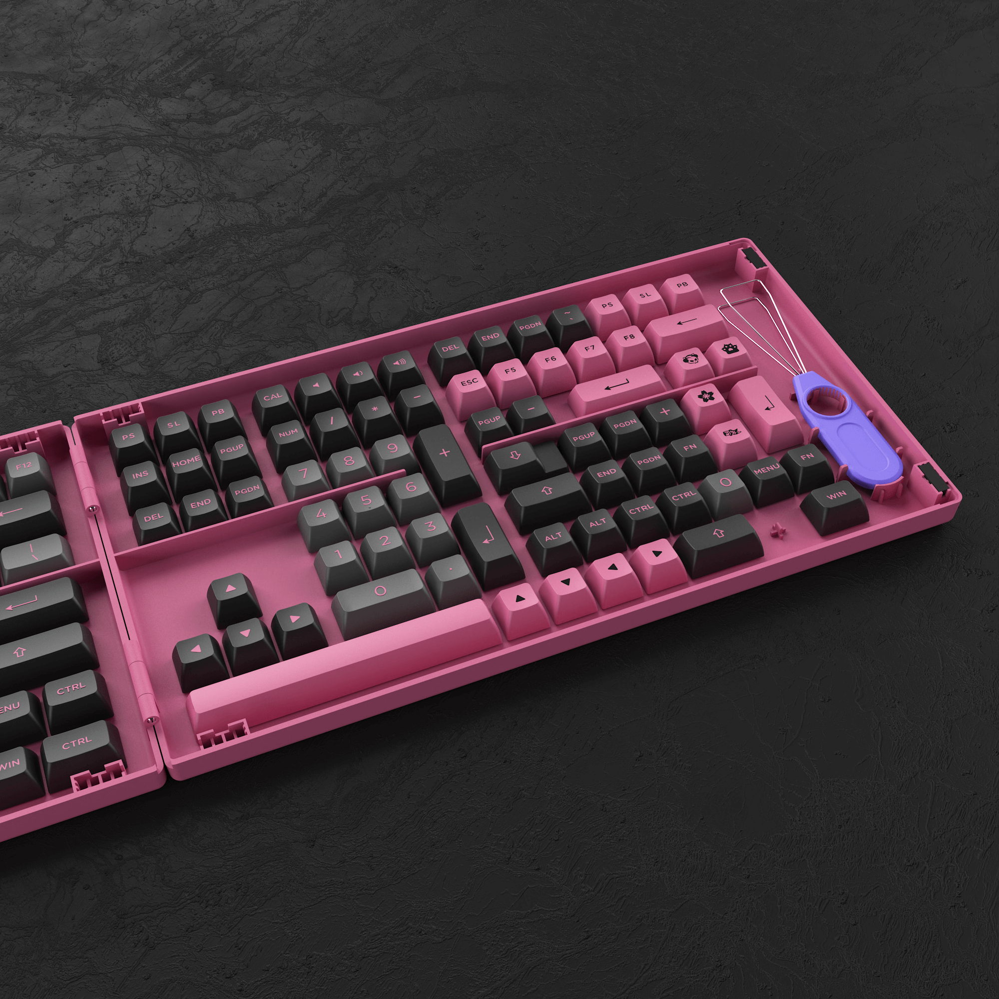 Black & Rose Keycap Set(197-Key)