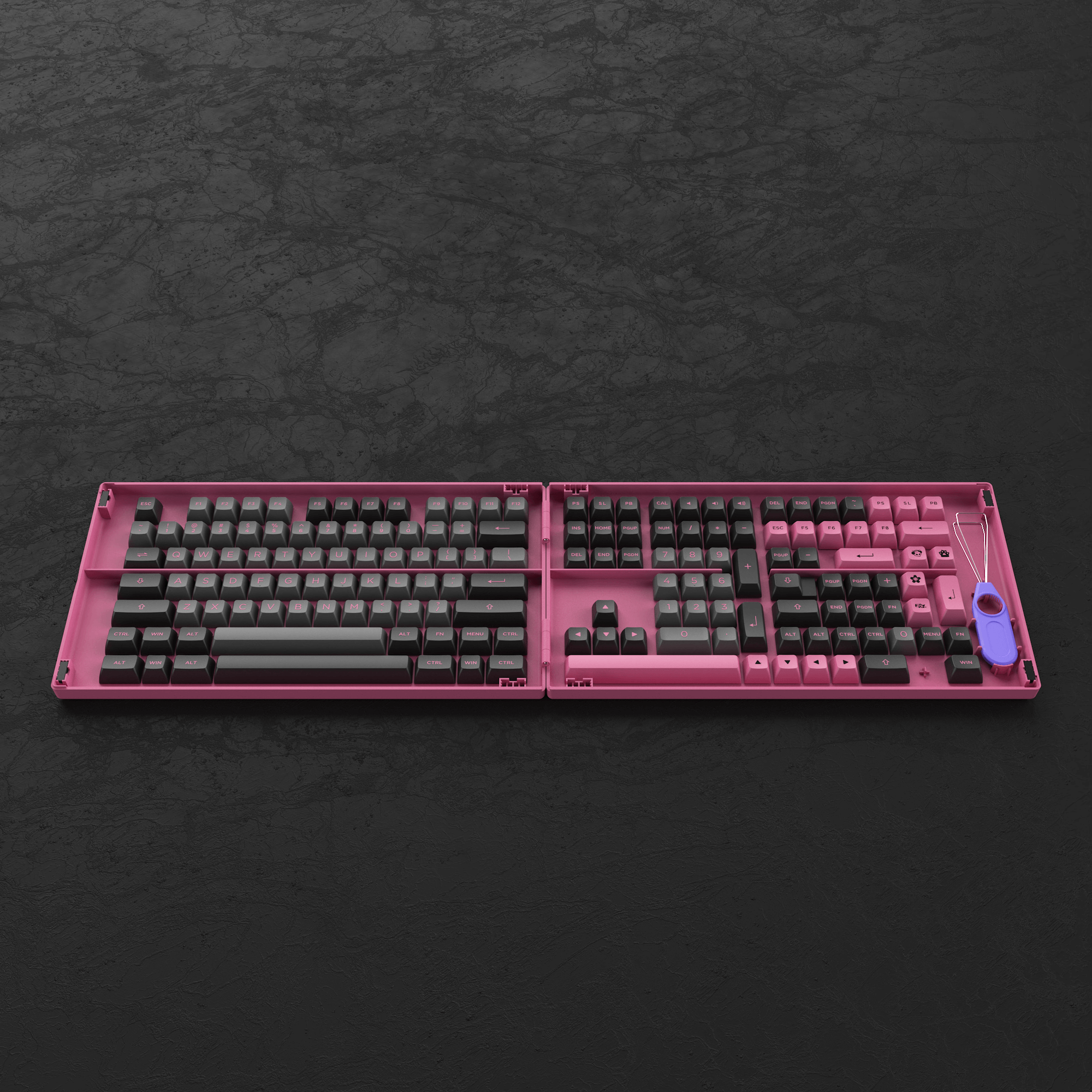 Black & Rose Keycap Set(197-Key)