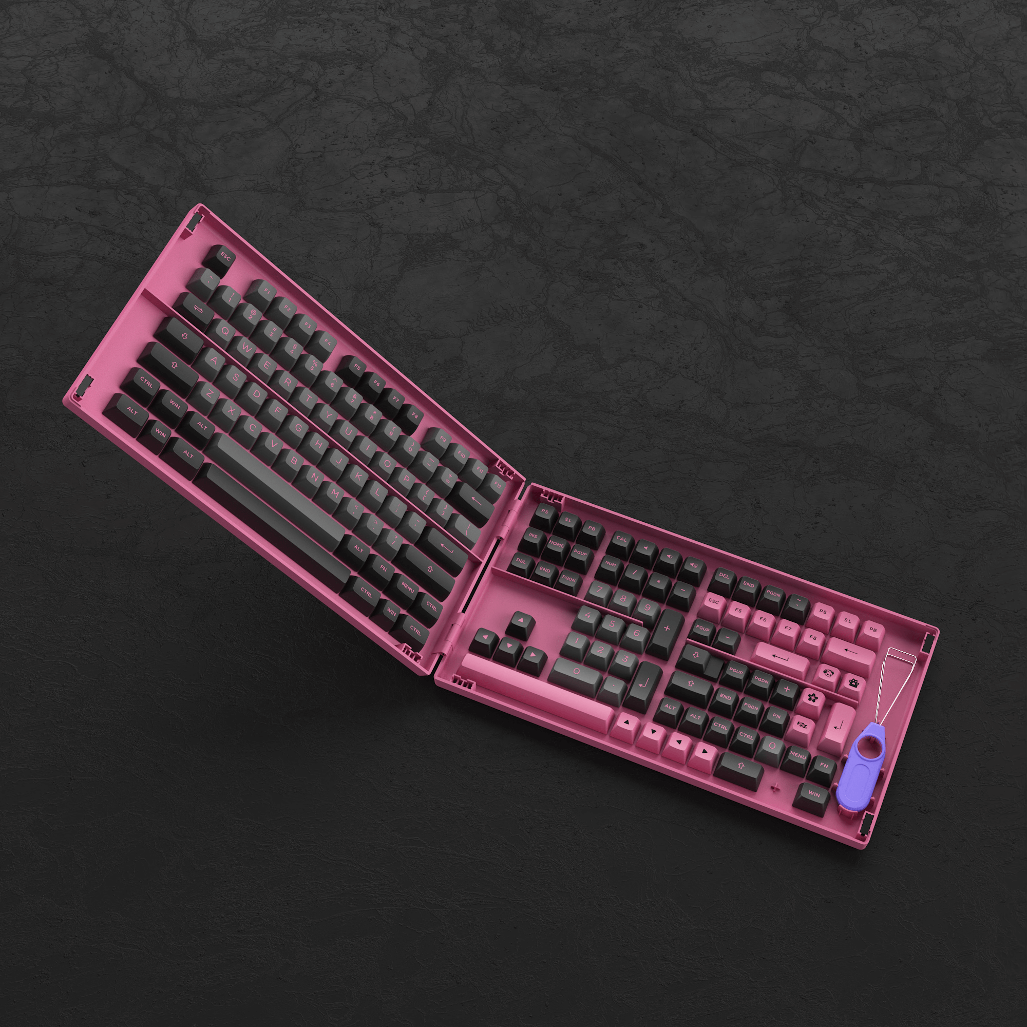 Black & Rose Keycap Set(197-Key)