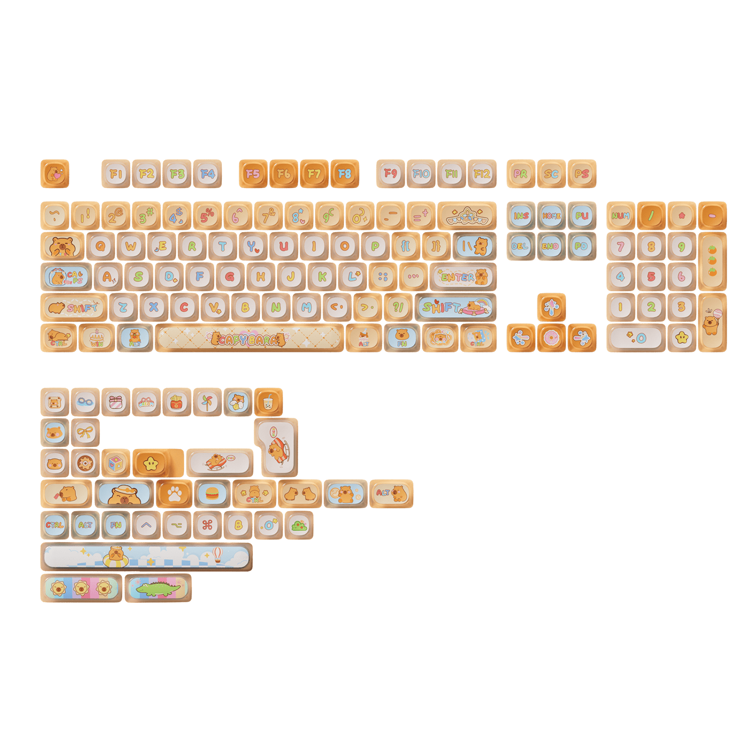 Capybara Keycap Set (142-key)