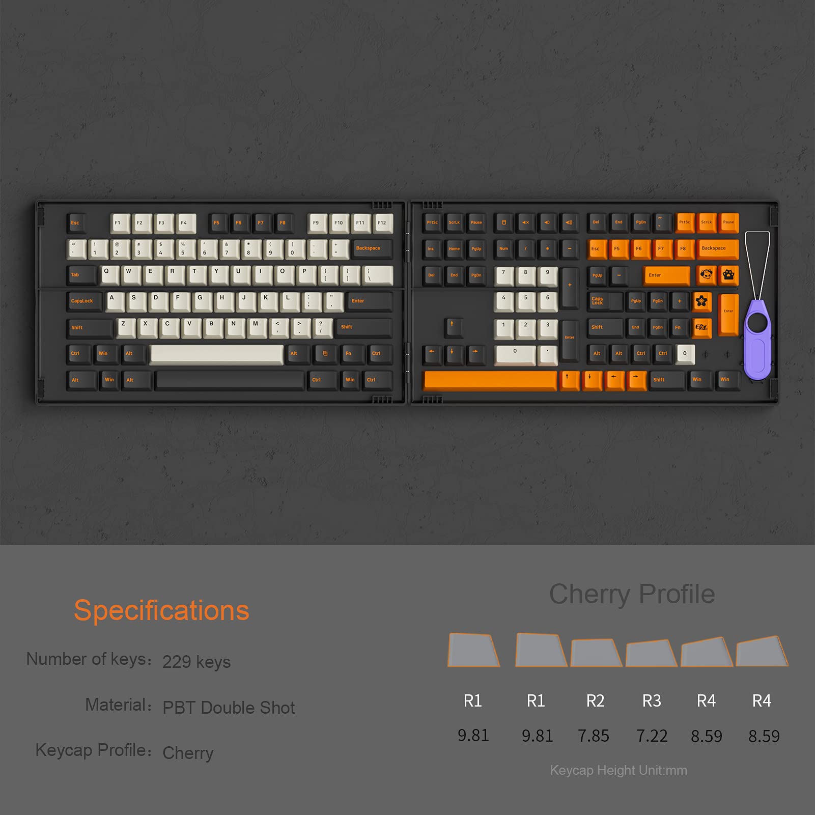 Carbon Retro Keycap Set