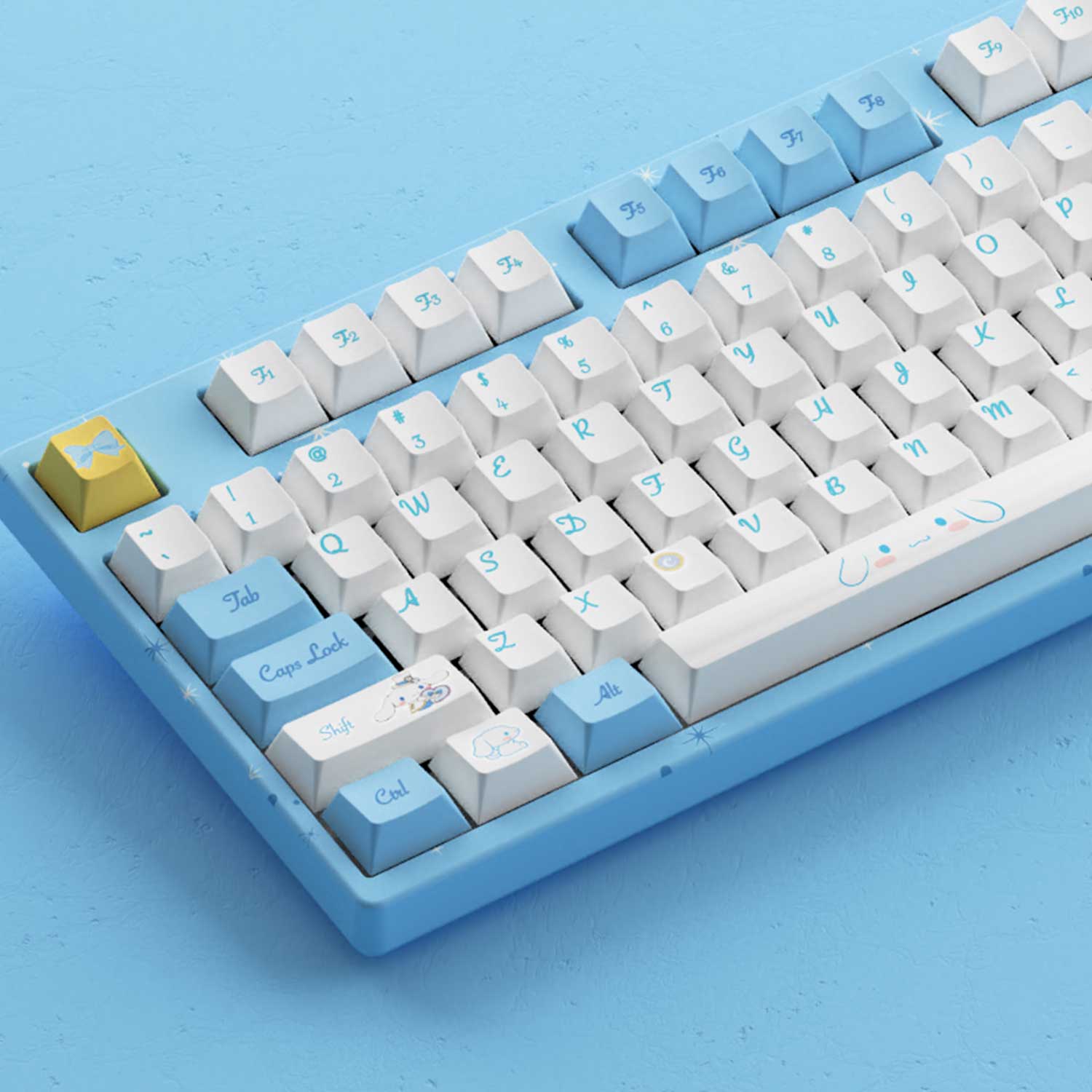 akko cinnamoroll cute mechanical keyboard cable routing