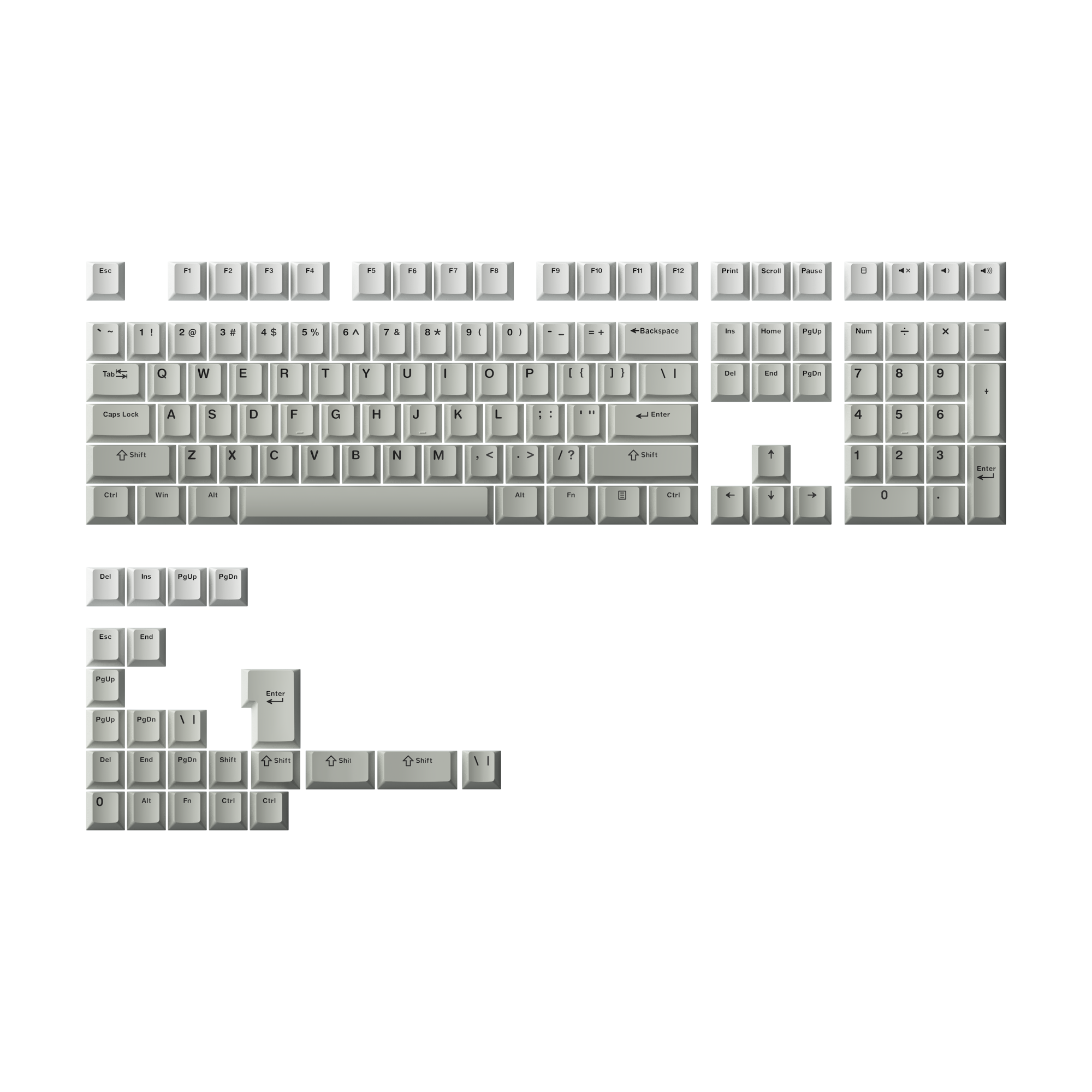 Cool Gray Keycap Set(132-key)