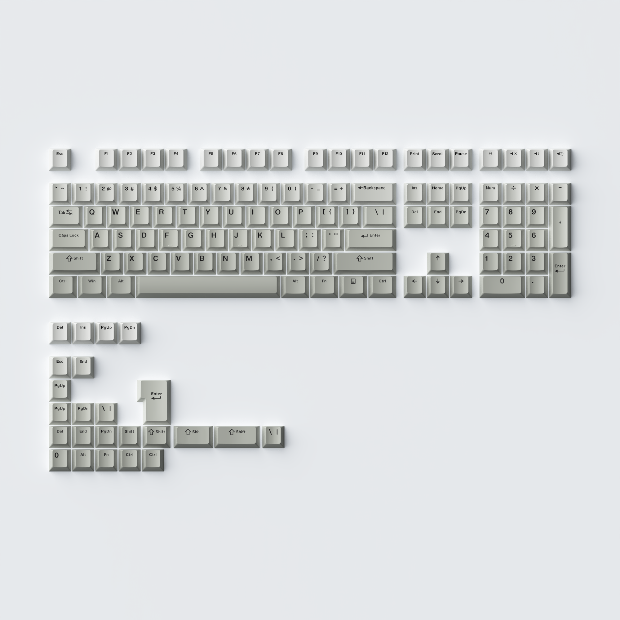 Cool Gray Keycap Set(132-key)