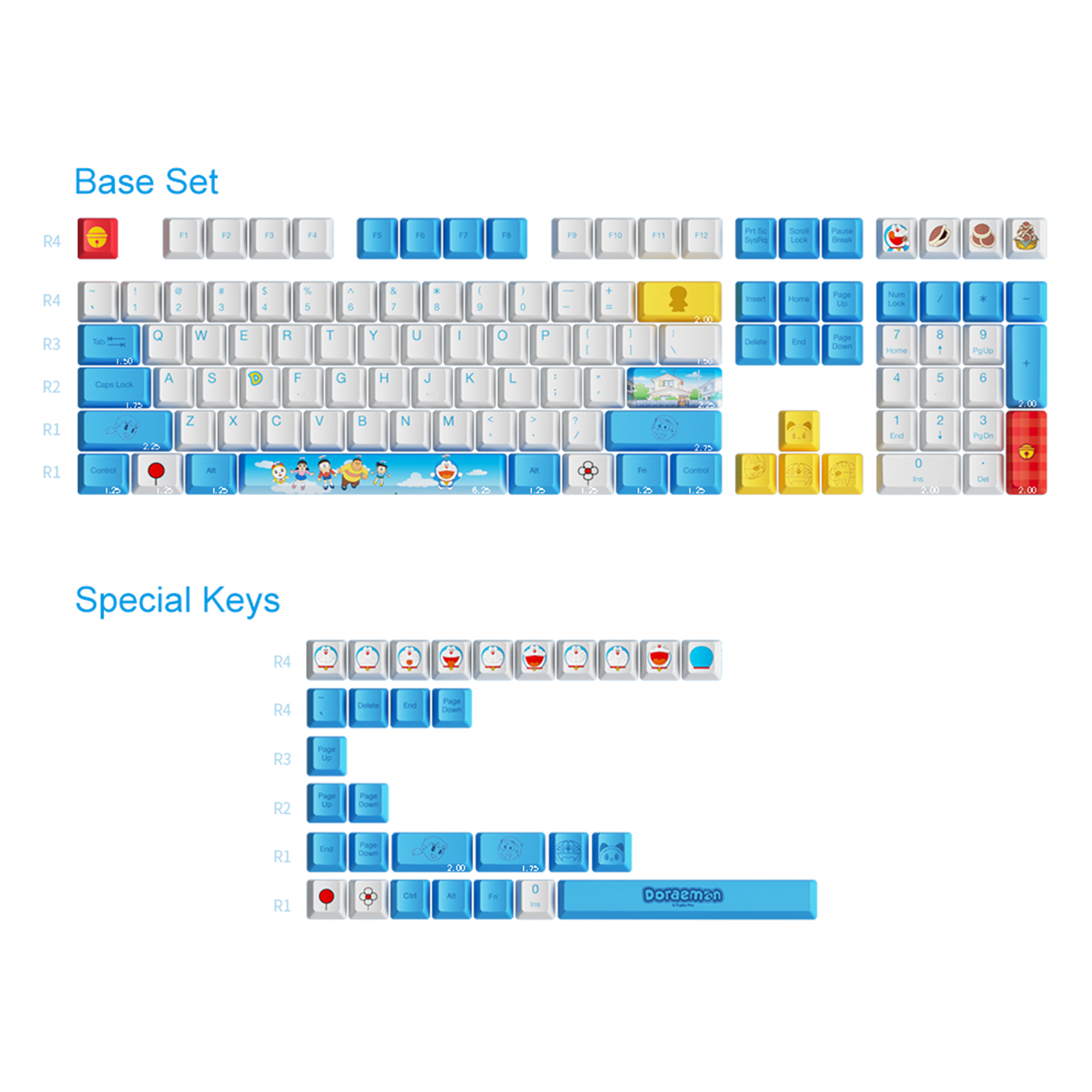 Doraemon Keycap Set(138-key)