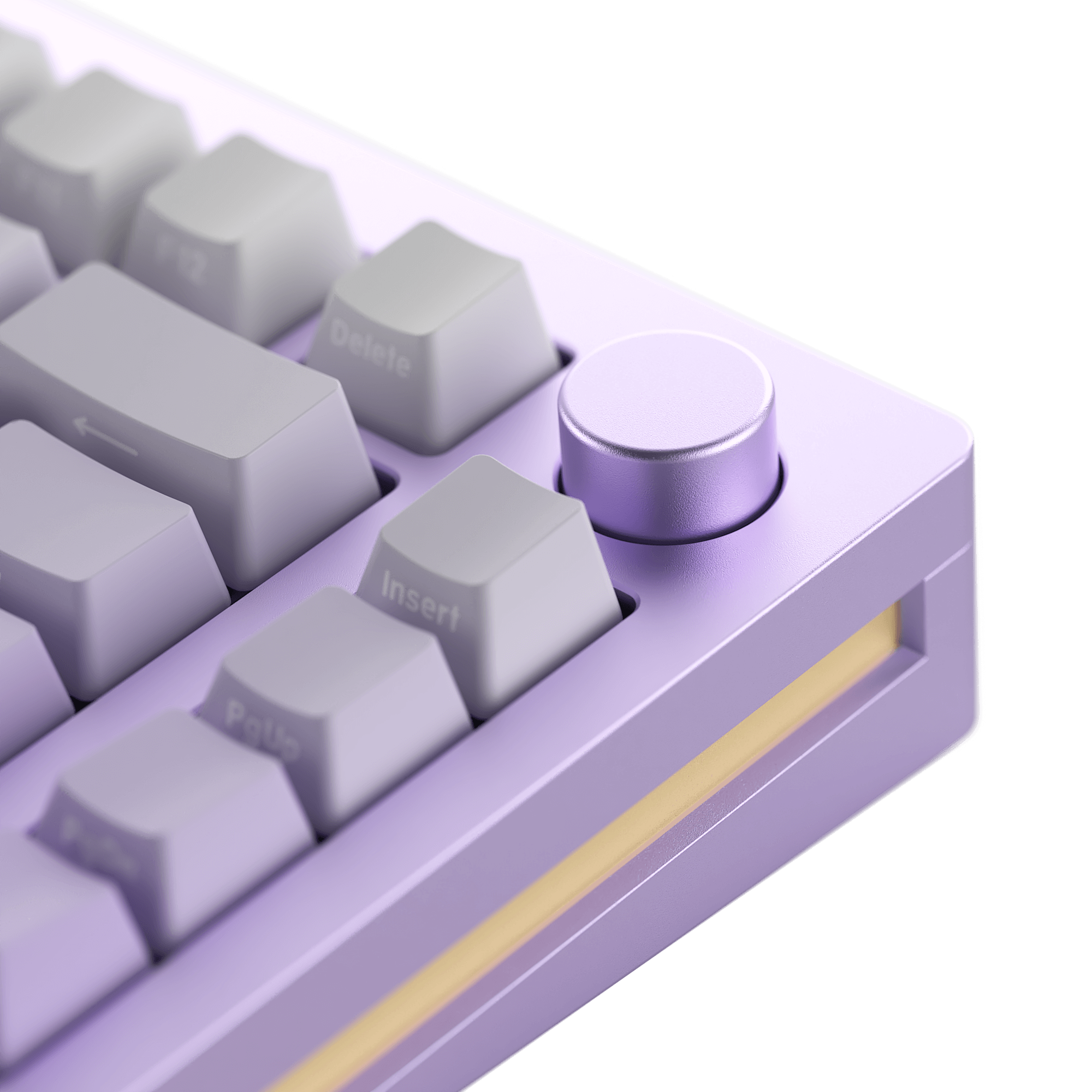 custom knob of purple monsgeek m1w magnetic switch keyboard