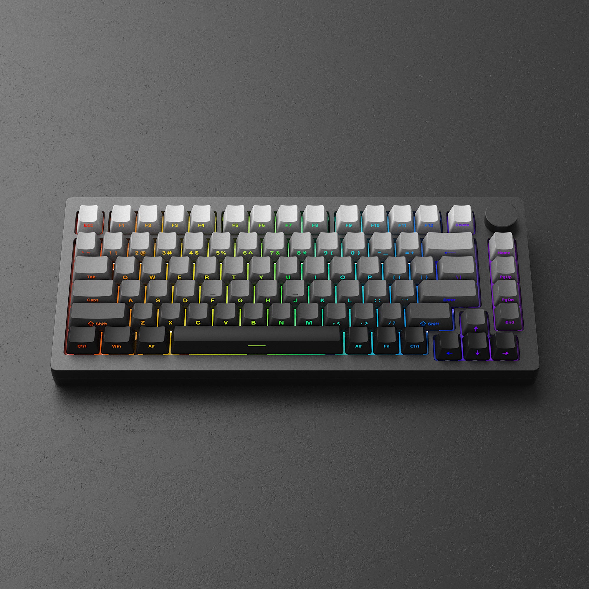 MonsGeek M1W V3 Black VIA Keyboard with Side Print Keycaps