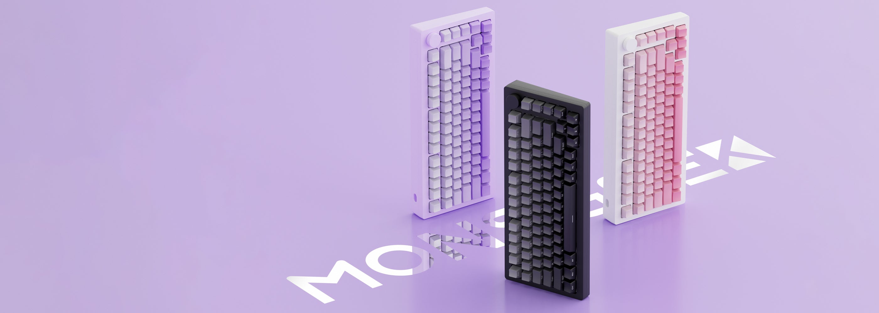 Purplr Black and Pink MonsGeek M1W V3 VIA Keyboards