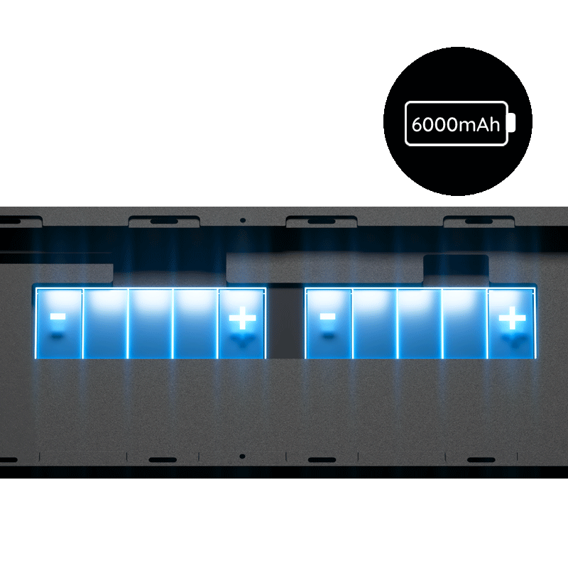 built-in 6000mAh battery of monsgeek m1w magnetic switch keyboard