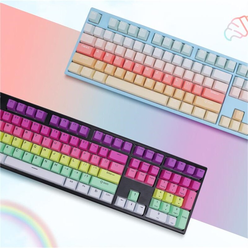 Rainbow Gradient Keycap Set (132-key)