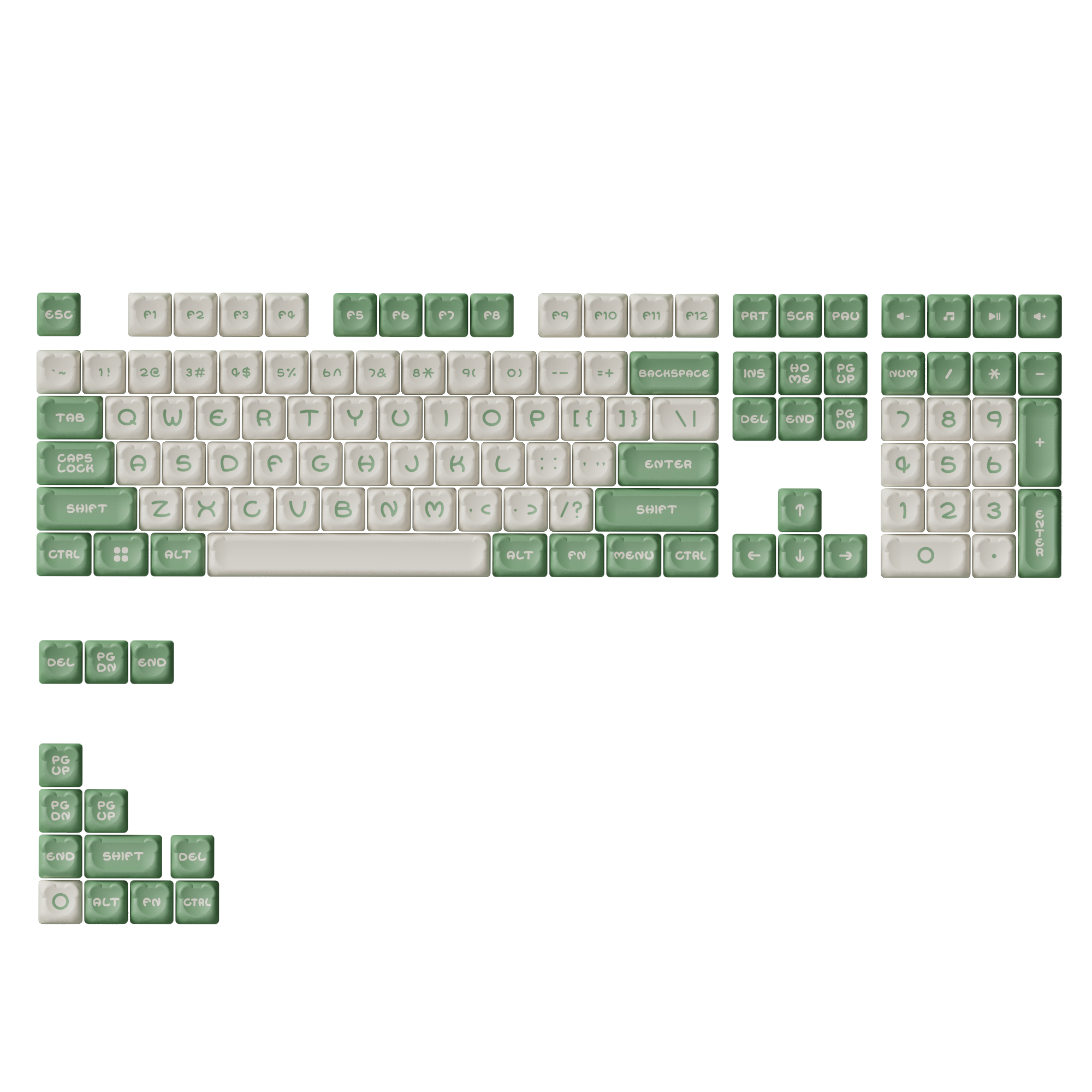 Matcha Bear Keycap Set (122-Key)