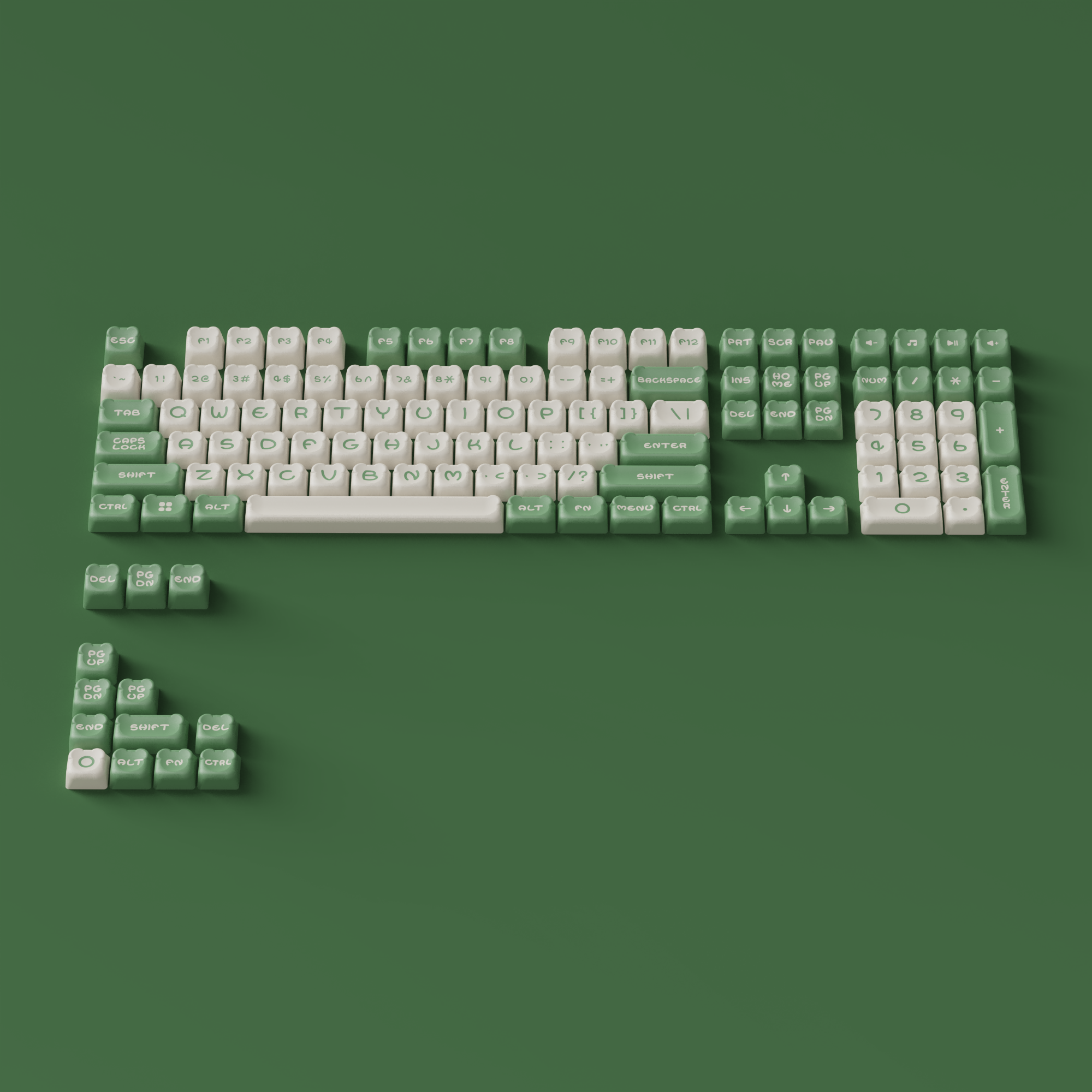 Matcha Bear Keycap Set (122-Key)