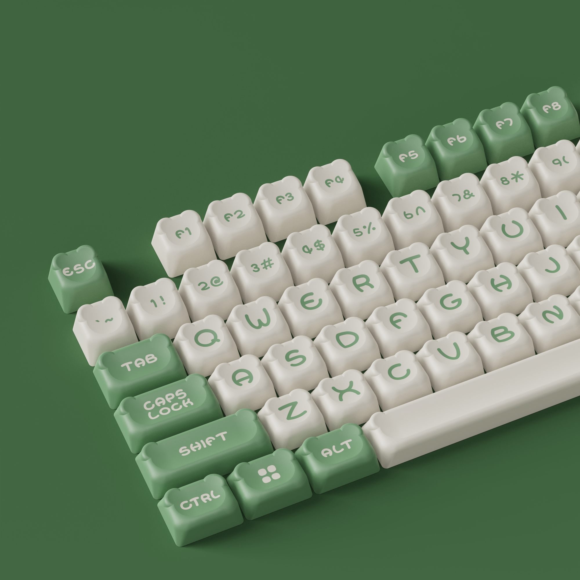 Matcha Bear Keycap Set (122-Key)