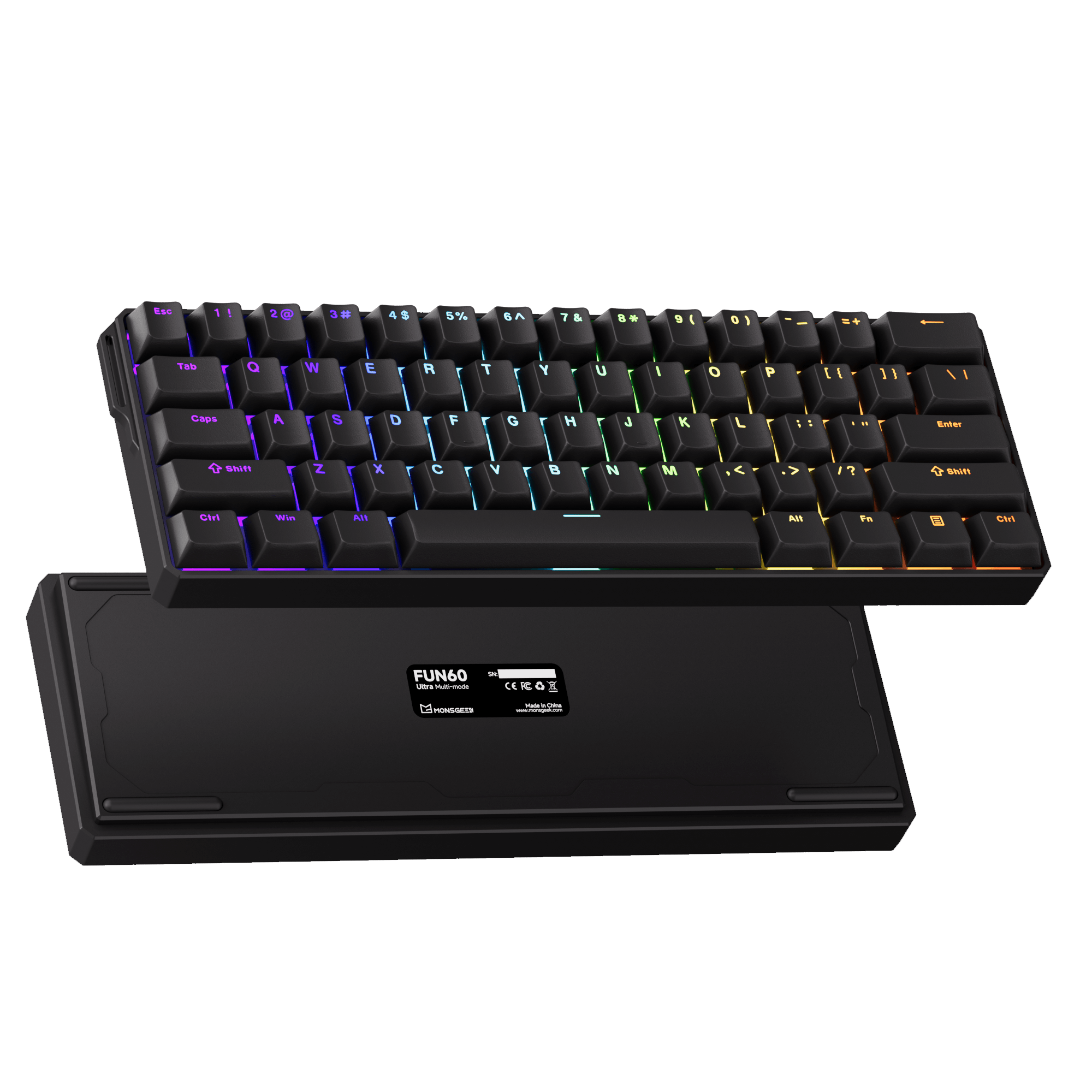 FUN60 Ultra Black Magnetic Keyboard