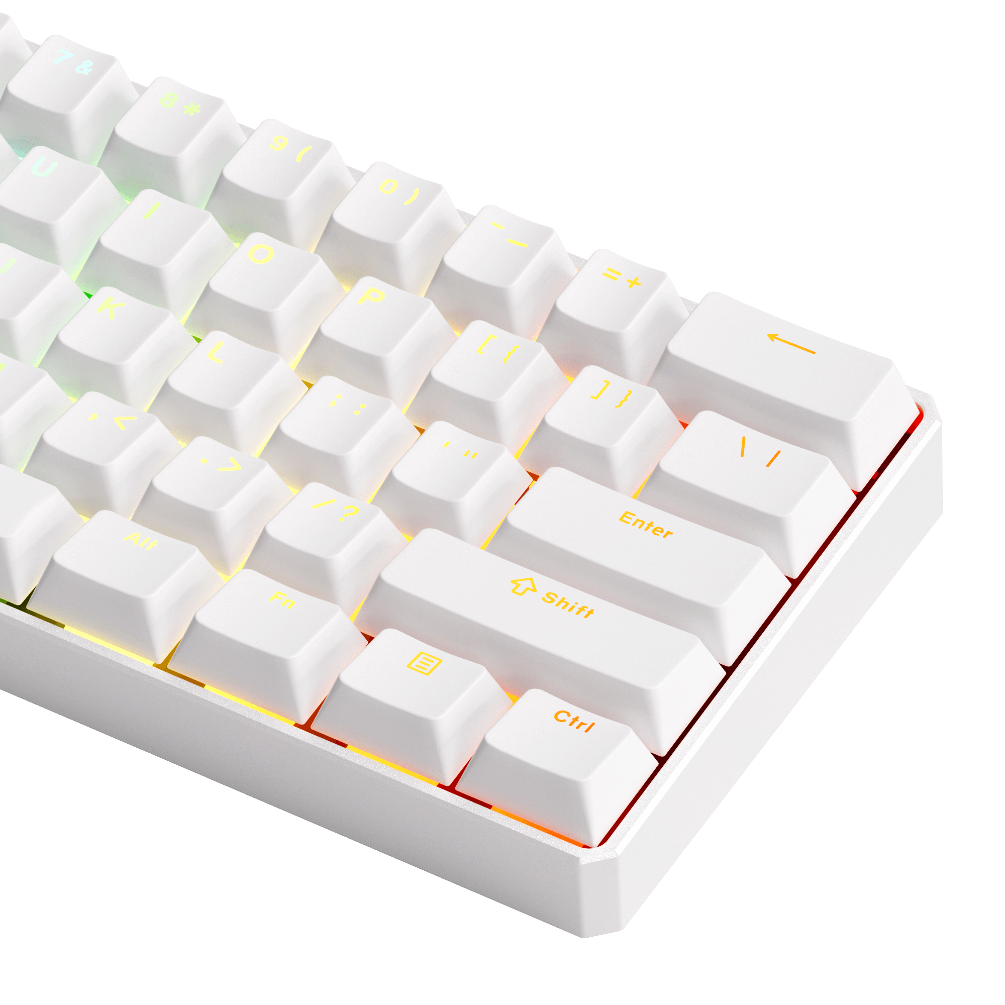 FUN60 Ultra White Magnetic Keyboard Details