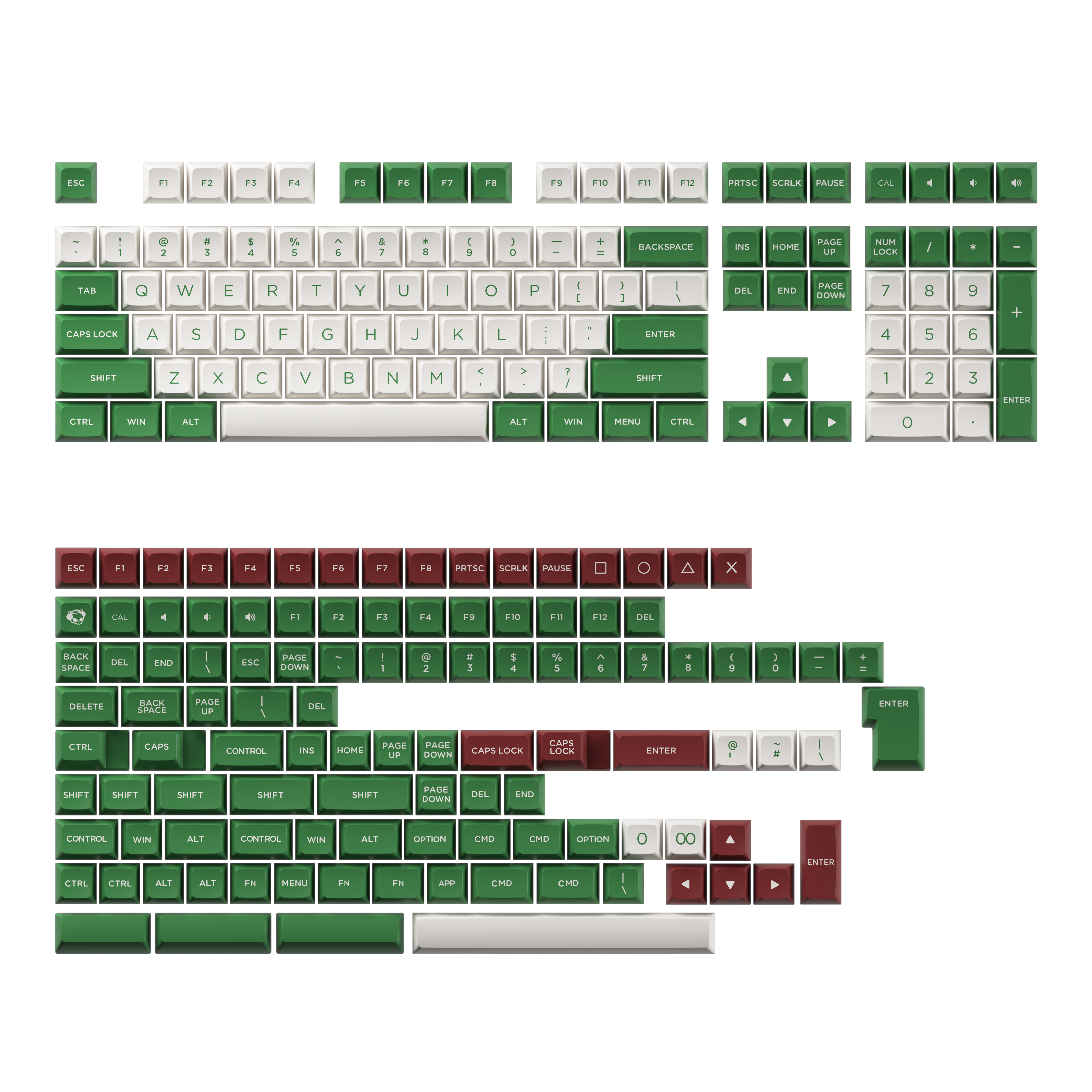 Matcha Red Bean Keycap Set