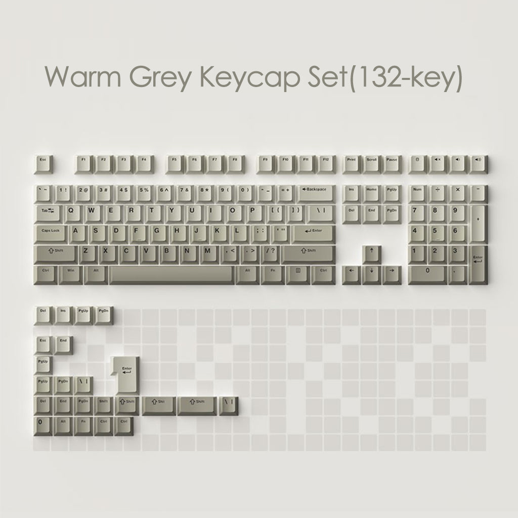 Warm Gray Keycap Set 132 keys