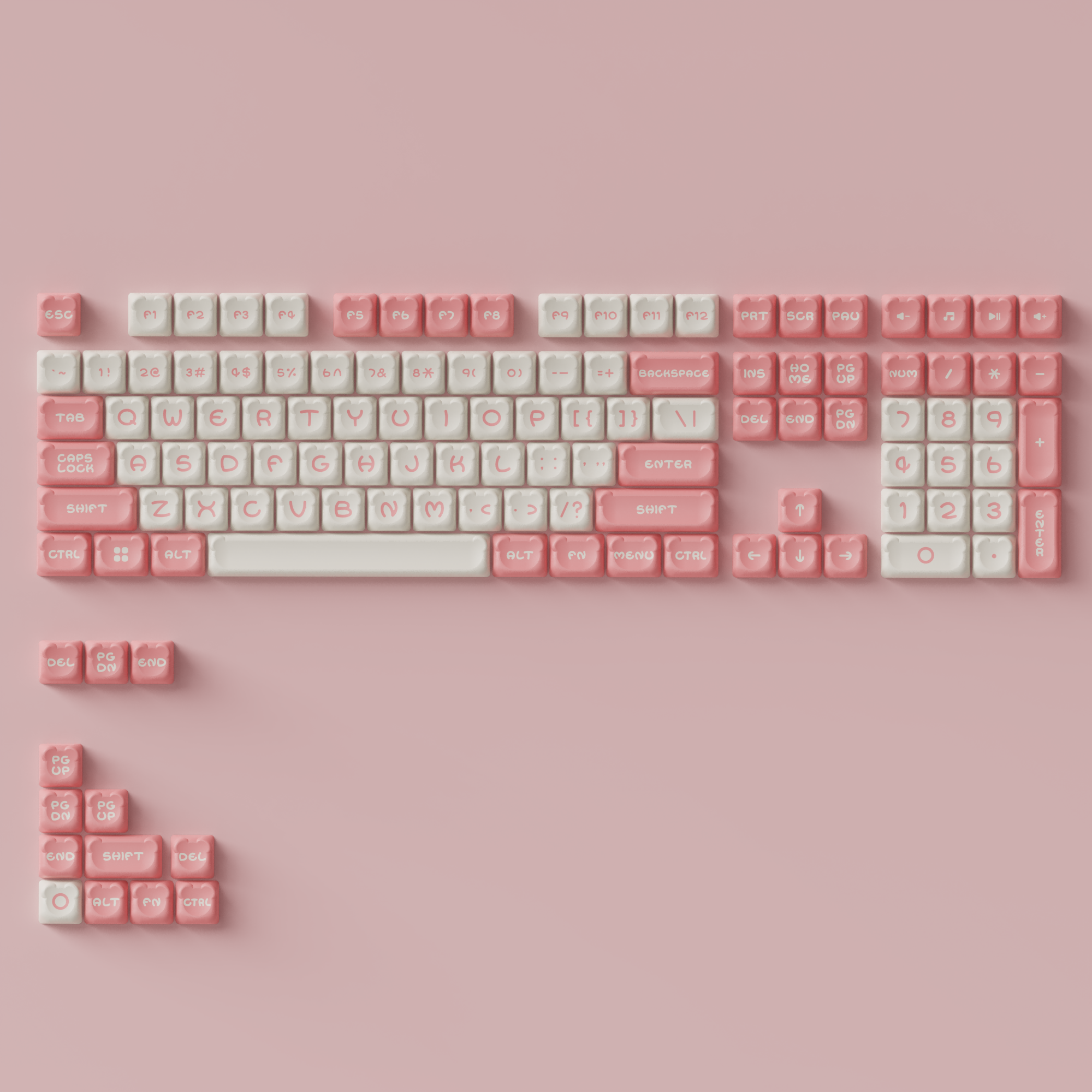 Sakura Bear Keycap Set (122-Key)